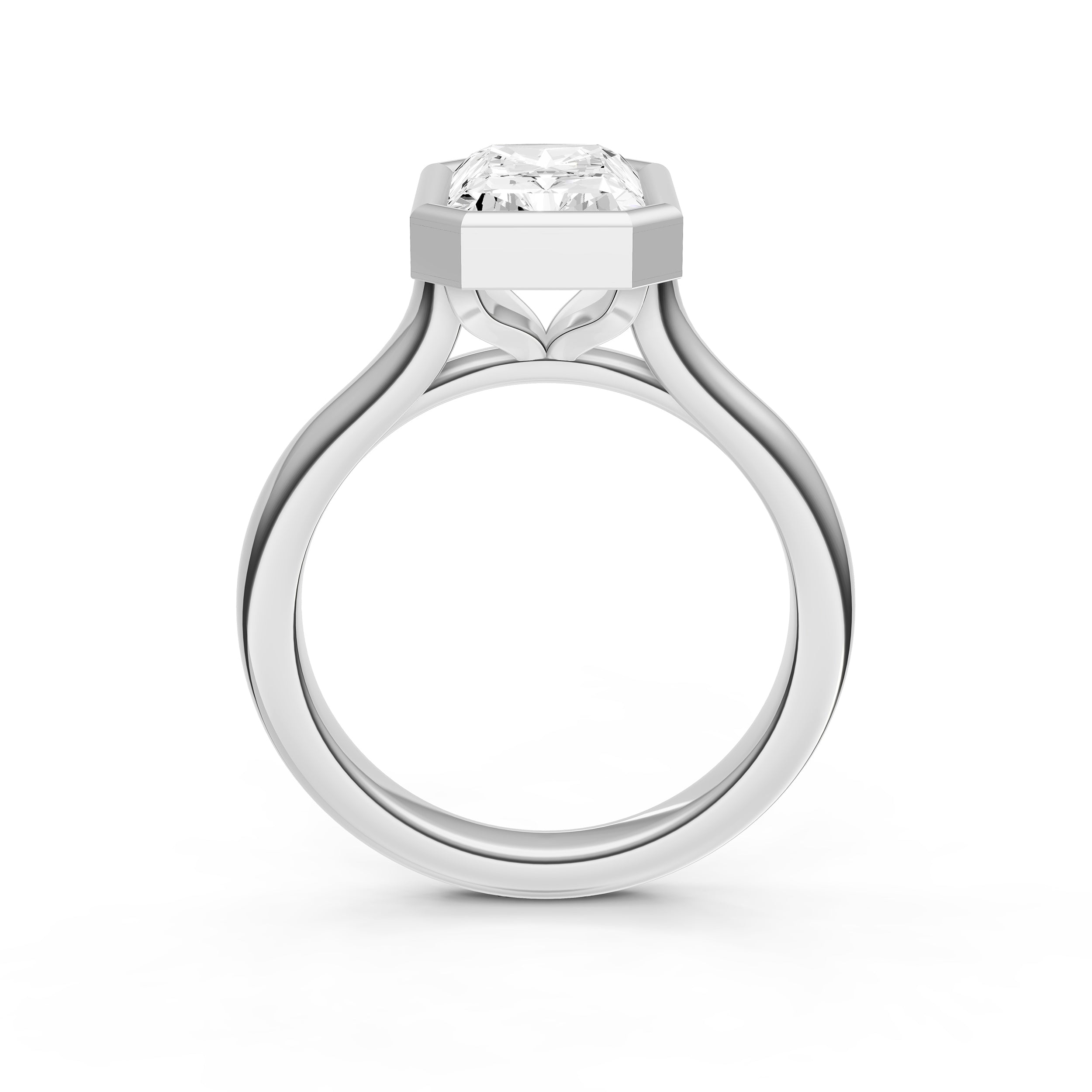 Bezel Cathedral Engagement Ring (Radiant) Birmingham Jewelry Engagement Ring Birmingham Jewelry 