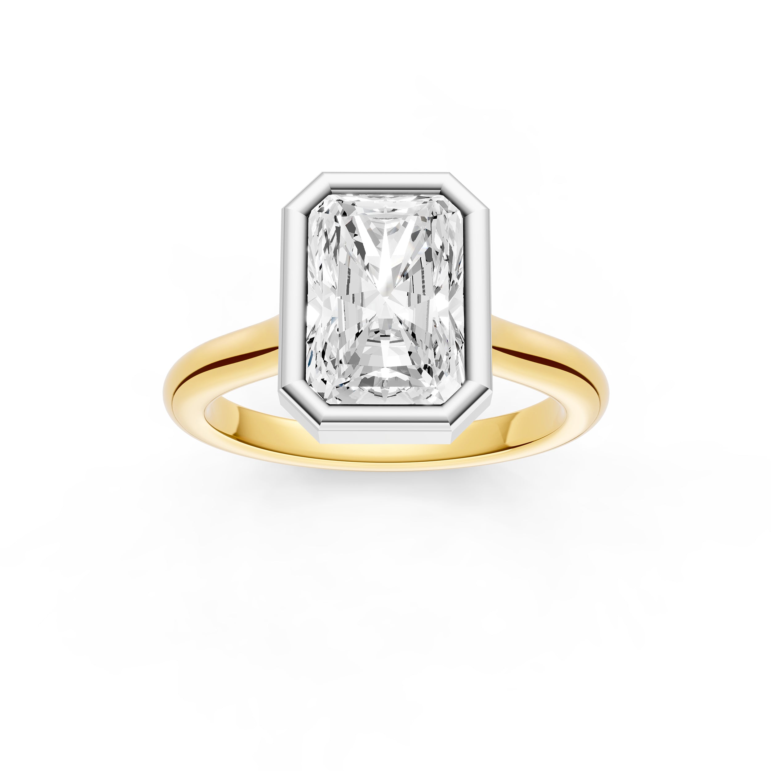Bezel Cathedral Engagement Ring (Radiant) Birmingham Jewelry Engagement Ring Birmingham Jewelry 