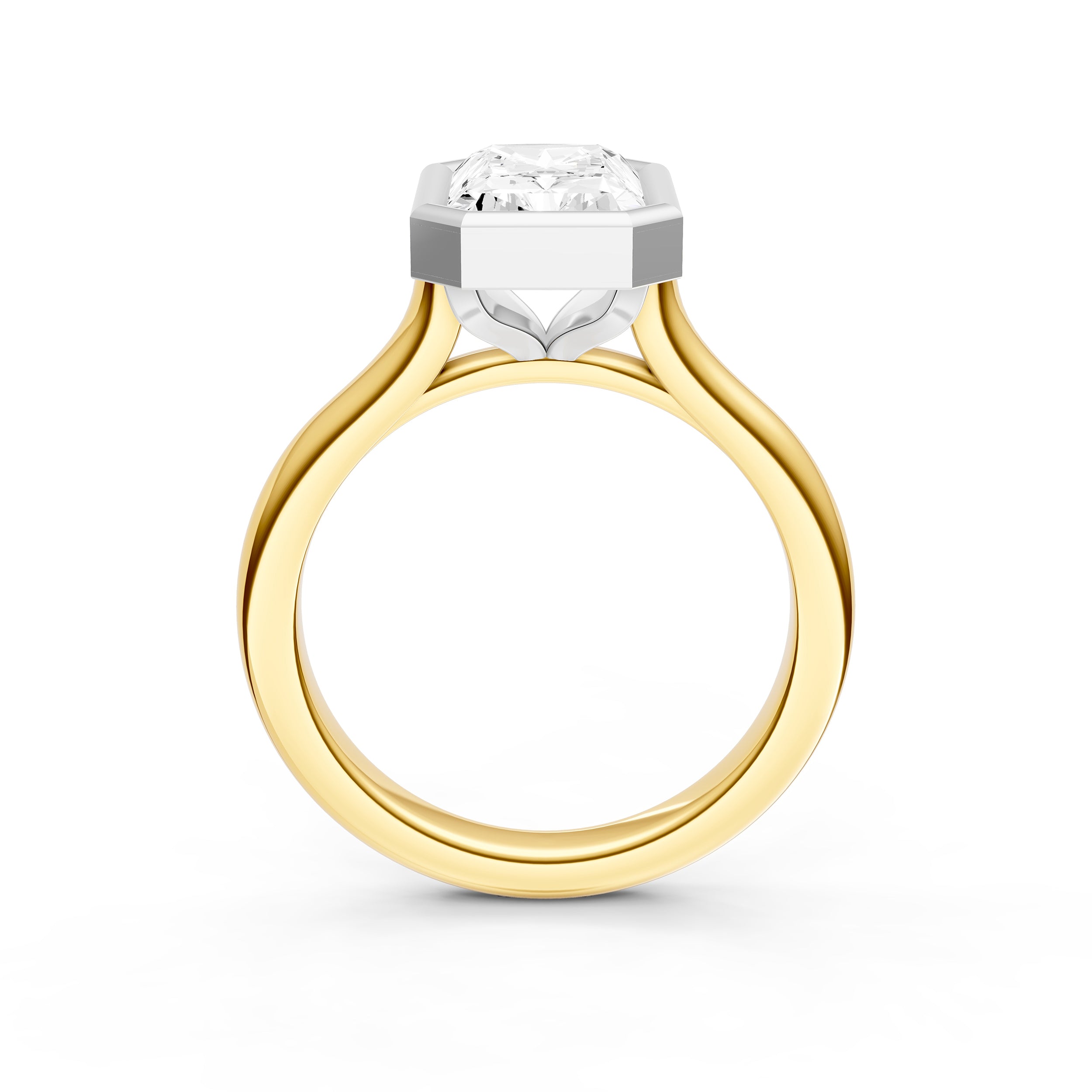Bezel Cathedral Engagement Ring (Radiant) Birmingham Jewelry Engagement Ring Birmingham Jewelry 