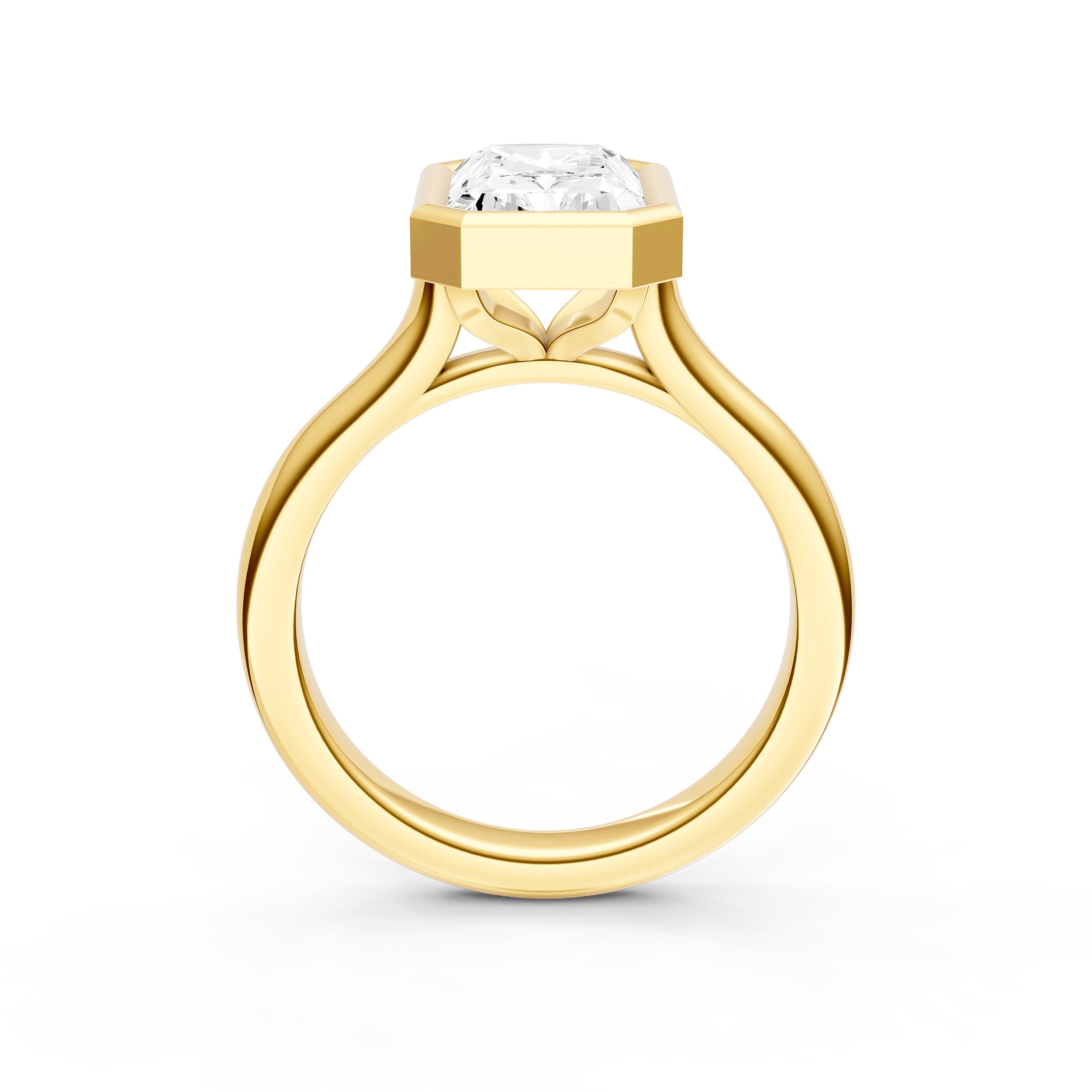 Bezel Cathedral Engagement Ring (Radiant) Birmingham Jewelry Engagement Ring Birmingham Jewelry 