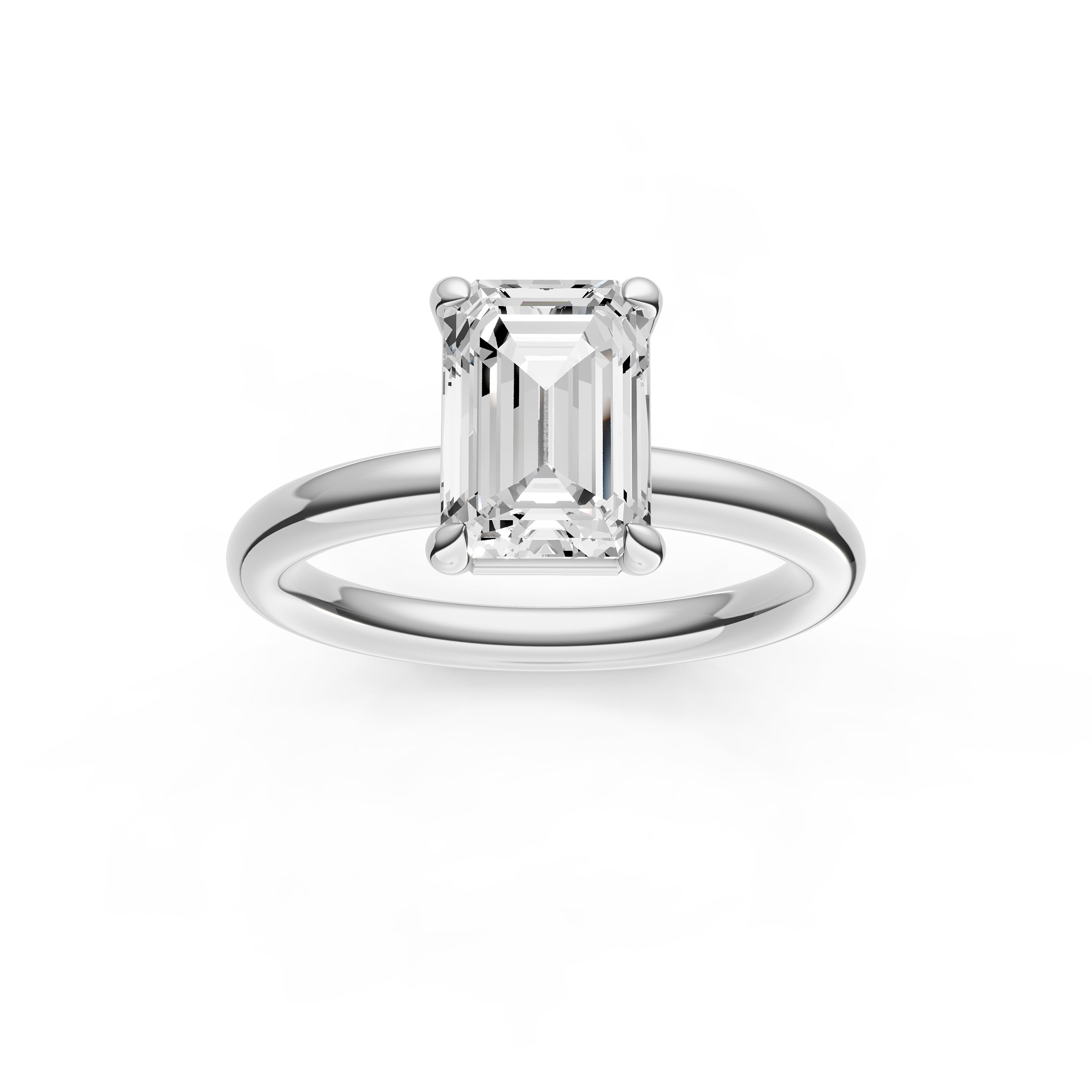 Classic Solitaire Engagement Ring (Emerald Cut) Birmingham Jewelry Engagement Ring Birmingham Jewelry 