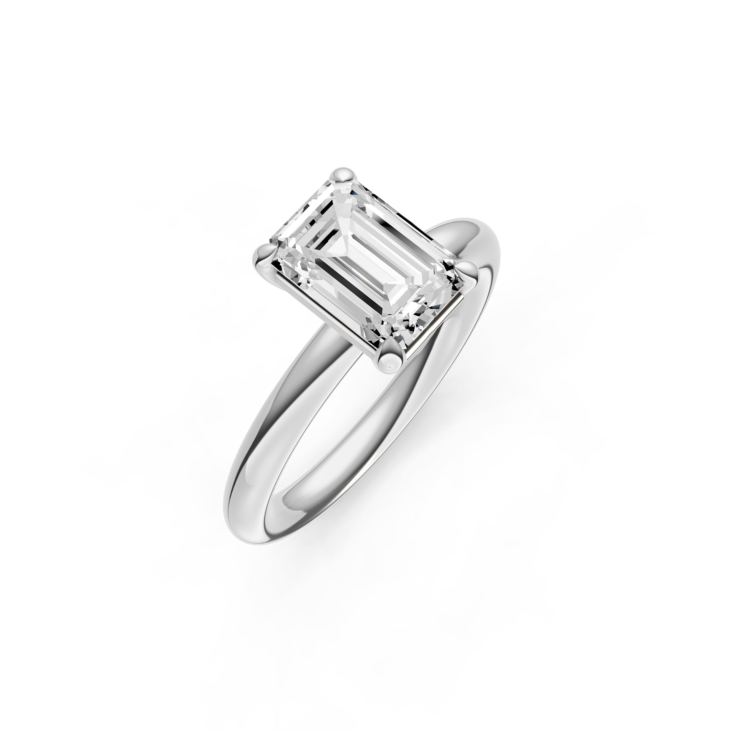 Classic Solitaire Engagement Ring (Emerald Cut) Birmingham Jewelry Engagement Ring Birmingham Jewelry 