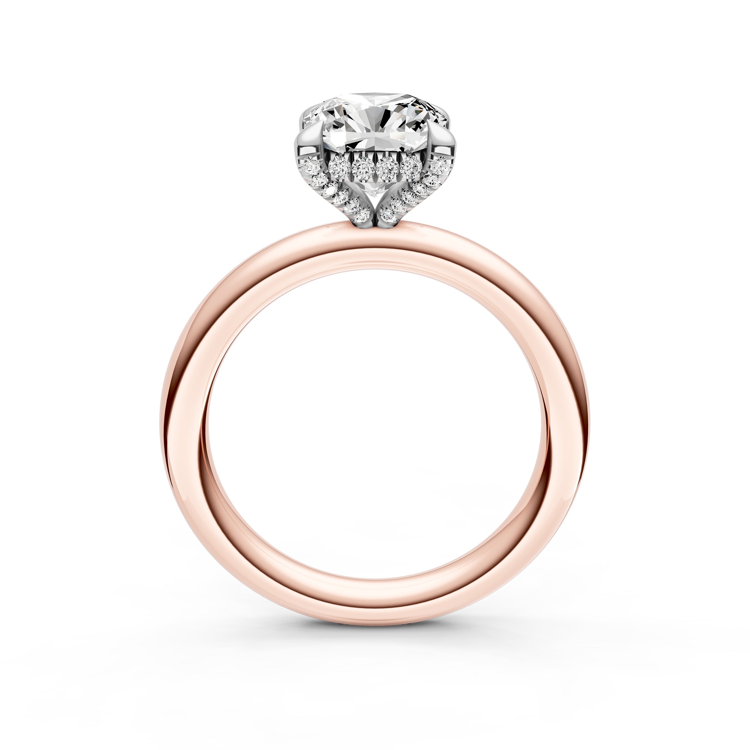 Hidden Halo Diamond Crown Engagement Ring (Cushion) Birmingham Jewelry Engagement Ring Birmingham Jewelry 