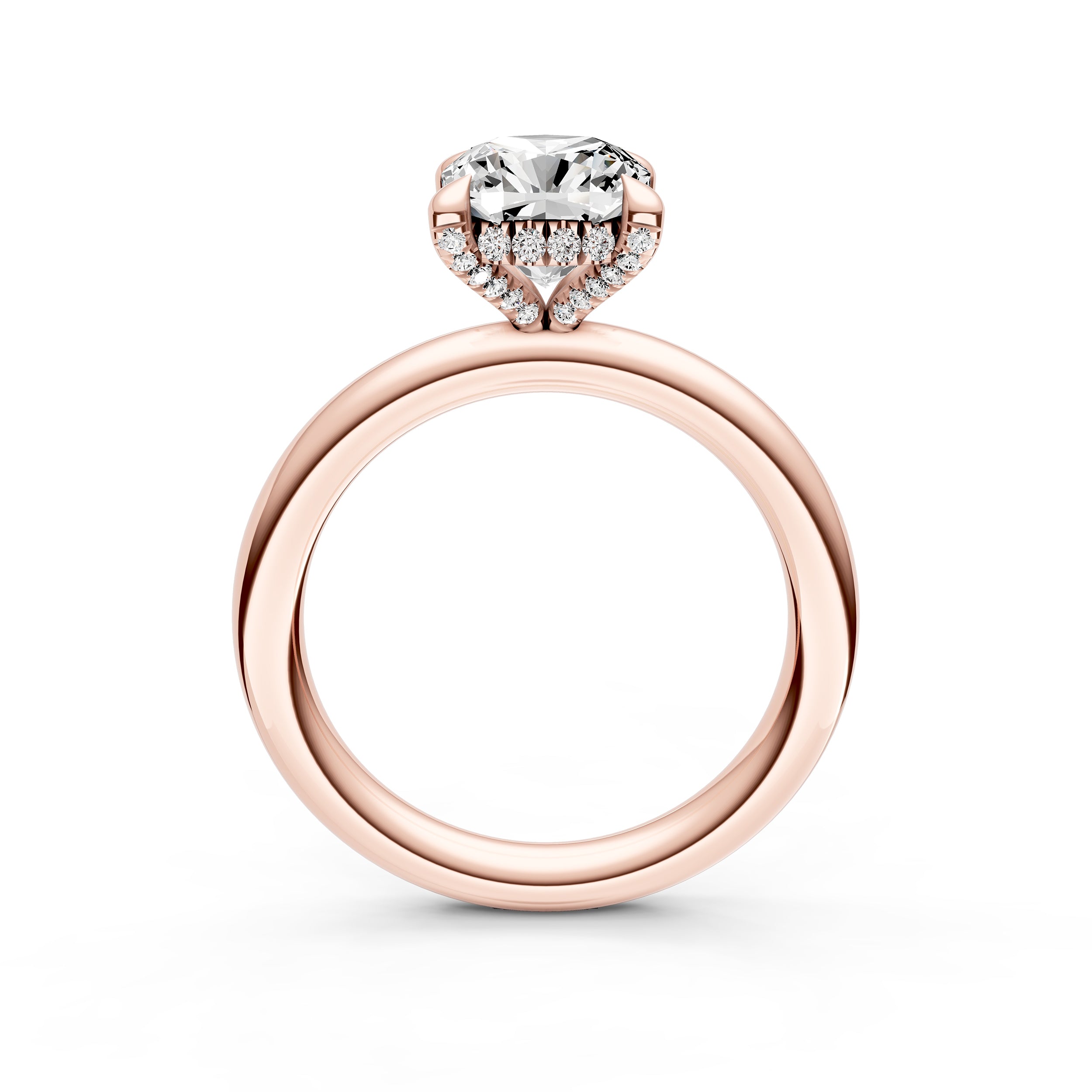 Hidden Halo Diamond Crown Engagement Ring (Cushion) Birmingham Jewelry Engagement Ring Birmingham Jewelry 