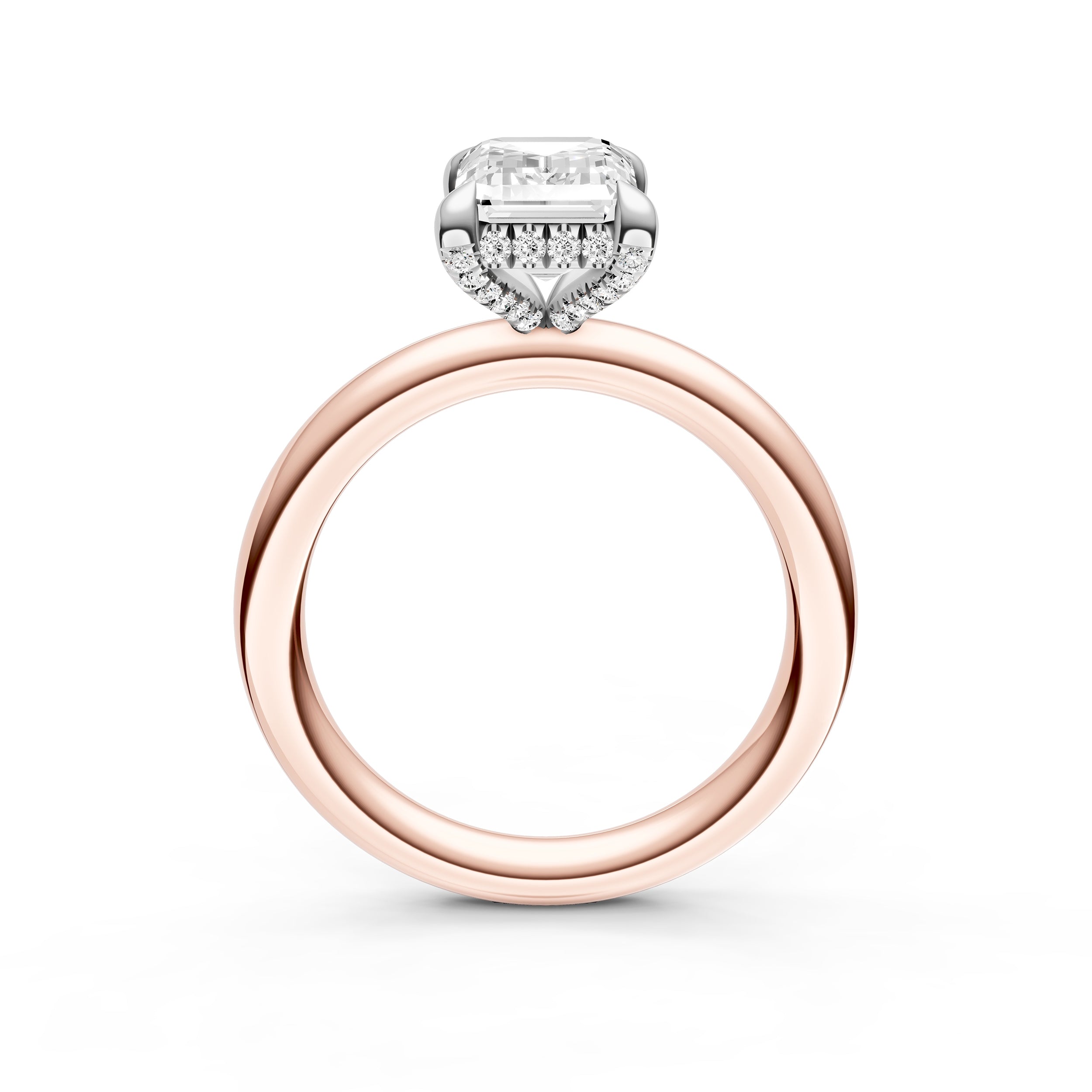 Hidden Halo Diamond Crown Engagement Ring (Emerald) Birmingham Jewelry Engagement Ring Birmingham Jewelry 