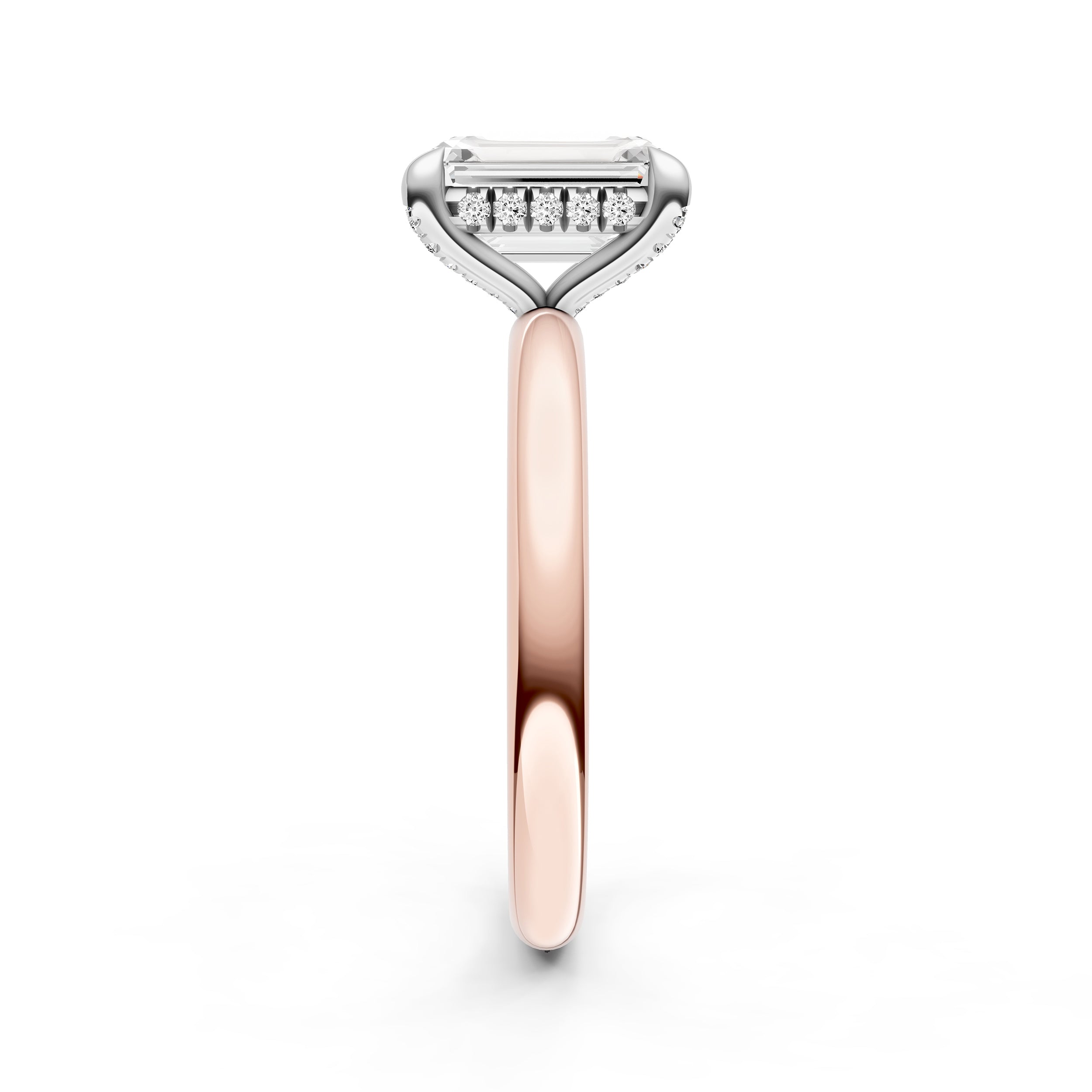 Hidden Halo Diamond Crown Engagement Ring (Emerald) Birmingham Jewelry Engagement Ring Birmingham Jewelry 