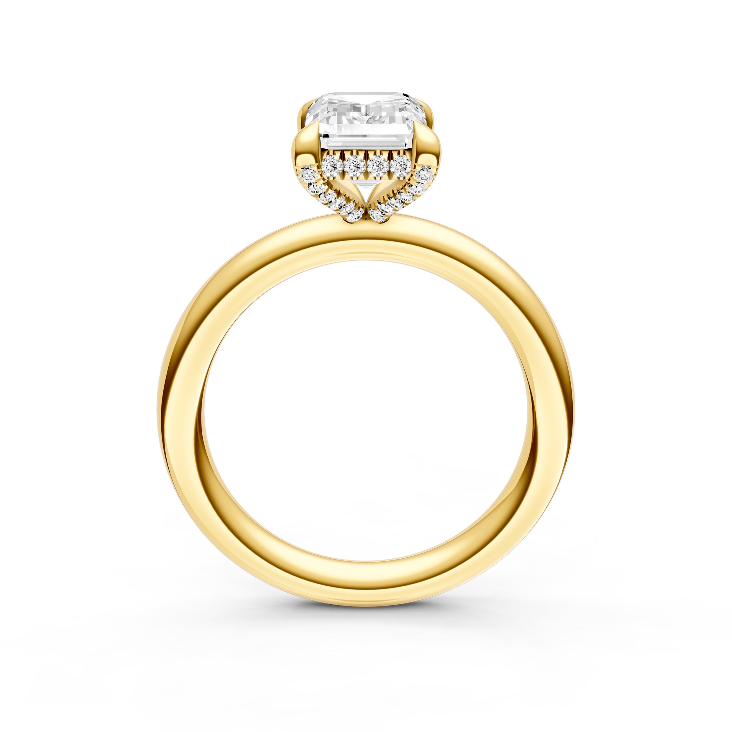 Hidden Halo Diamond Crown Engagement Ring (Emerald) Birmingham Jewelry Engagement Ring Birmingham Jewelry 