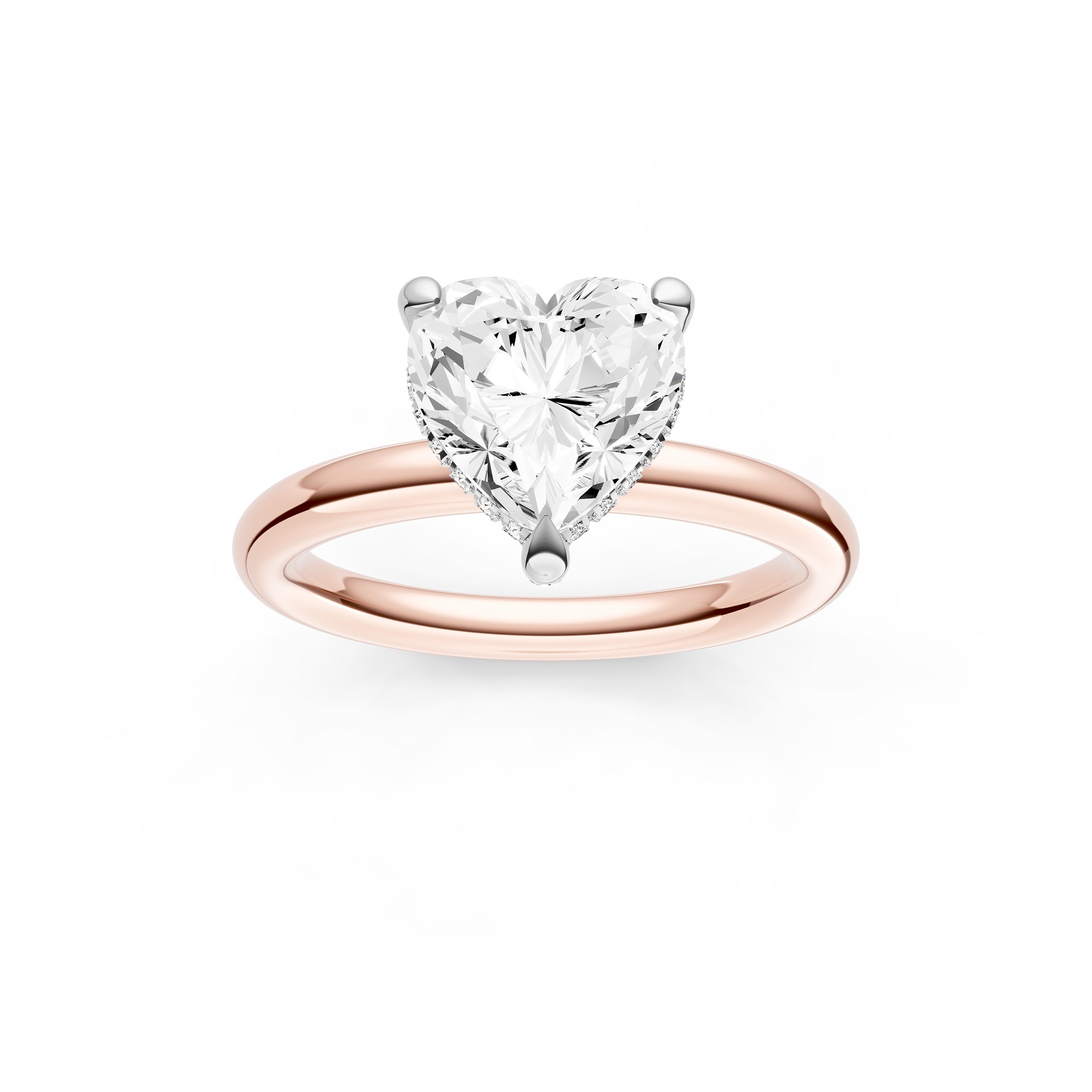 Hidden Halo Diamond Crown Engagement Ring (Heart Shape) Birmingham Jewelry Engagement Ring Birmingham Jewelry 