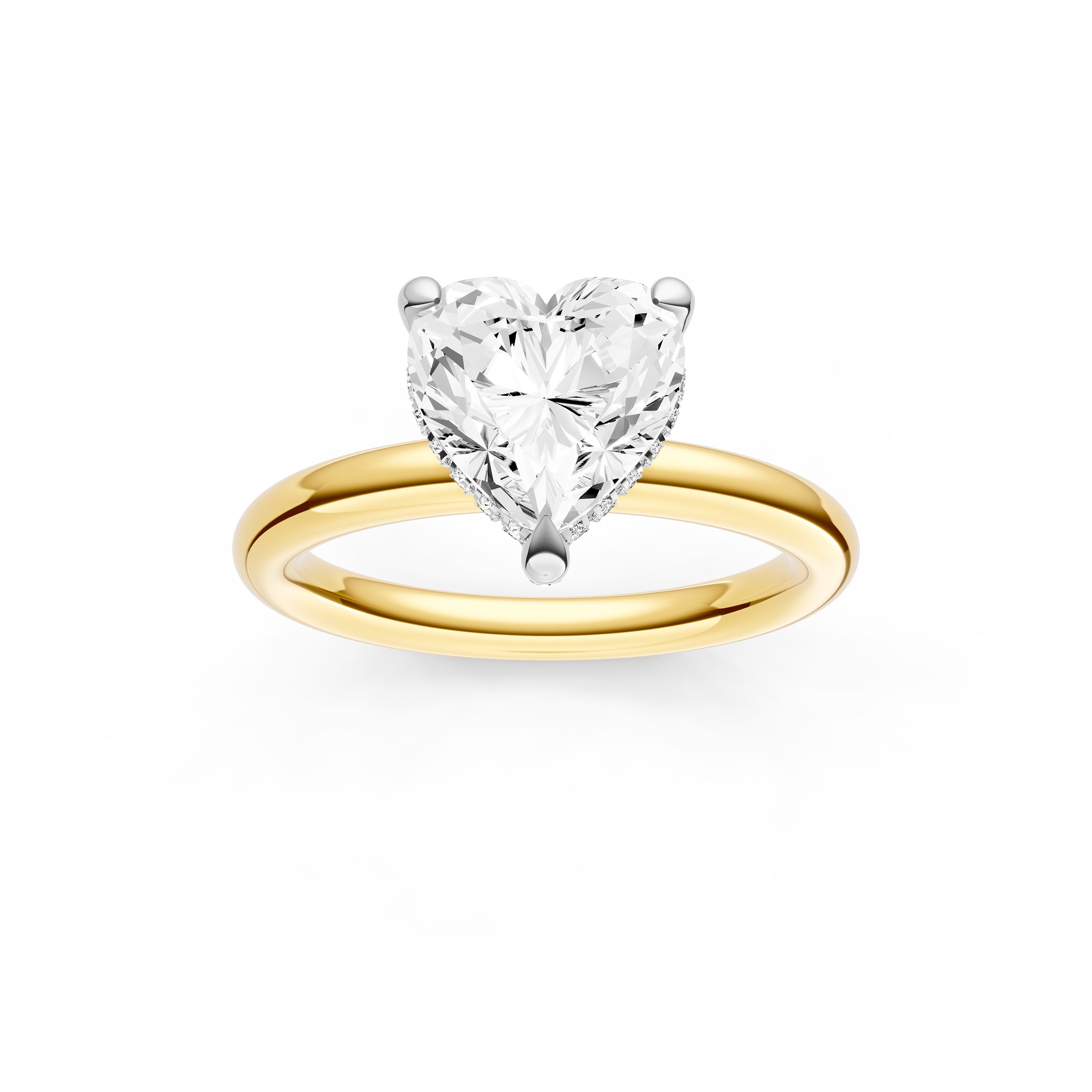 Hidden Halo Diamond Crown Engagement Ring (Heart Shape) Birmingham Jewelry Engagement Ring Birmingham Jewelry 
