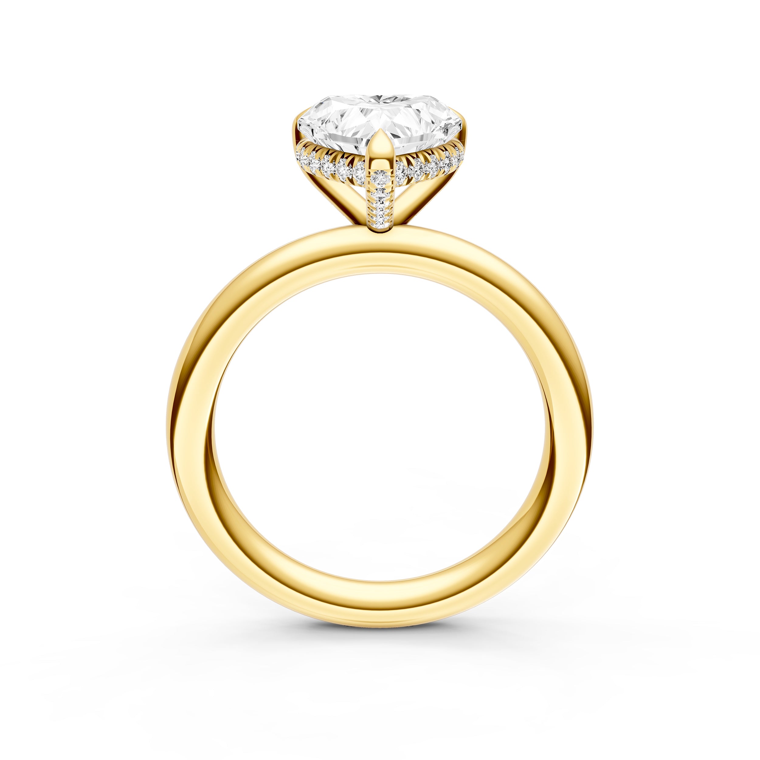 Hidden Halo Diamond Crown Engagement Ring (Heart Shape) Birmingham Jewelry Engagement Ring Birmingham Jewelry 