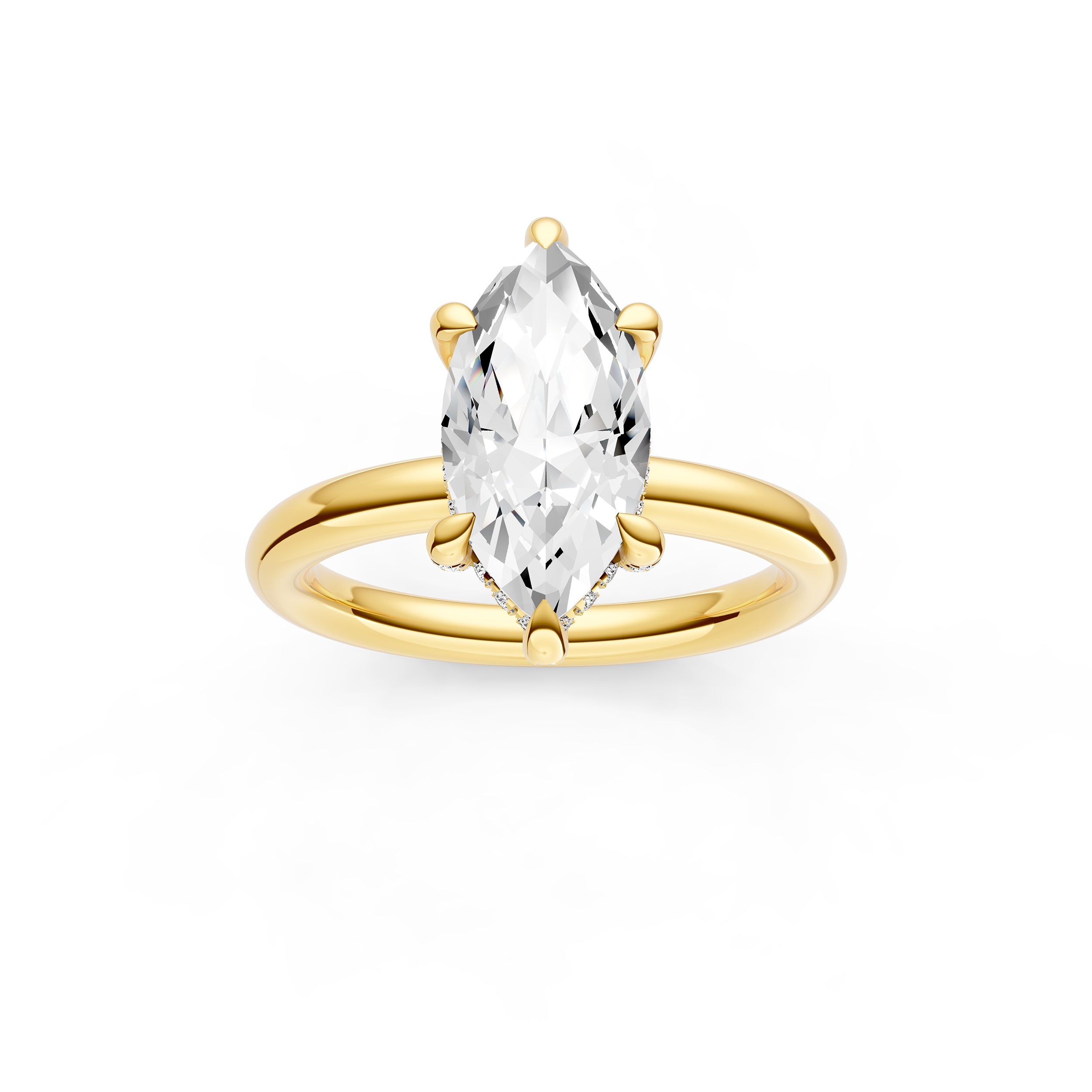 Hidden Halo Diamond Crown Engagement Ring (Marquise) Birmingham Jewelry Engagement Ring Birmingham Jewelry 
