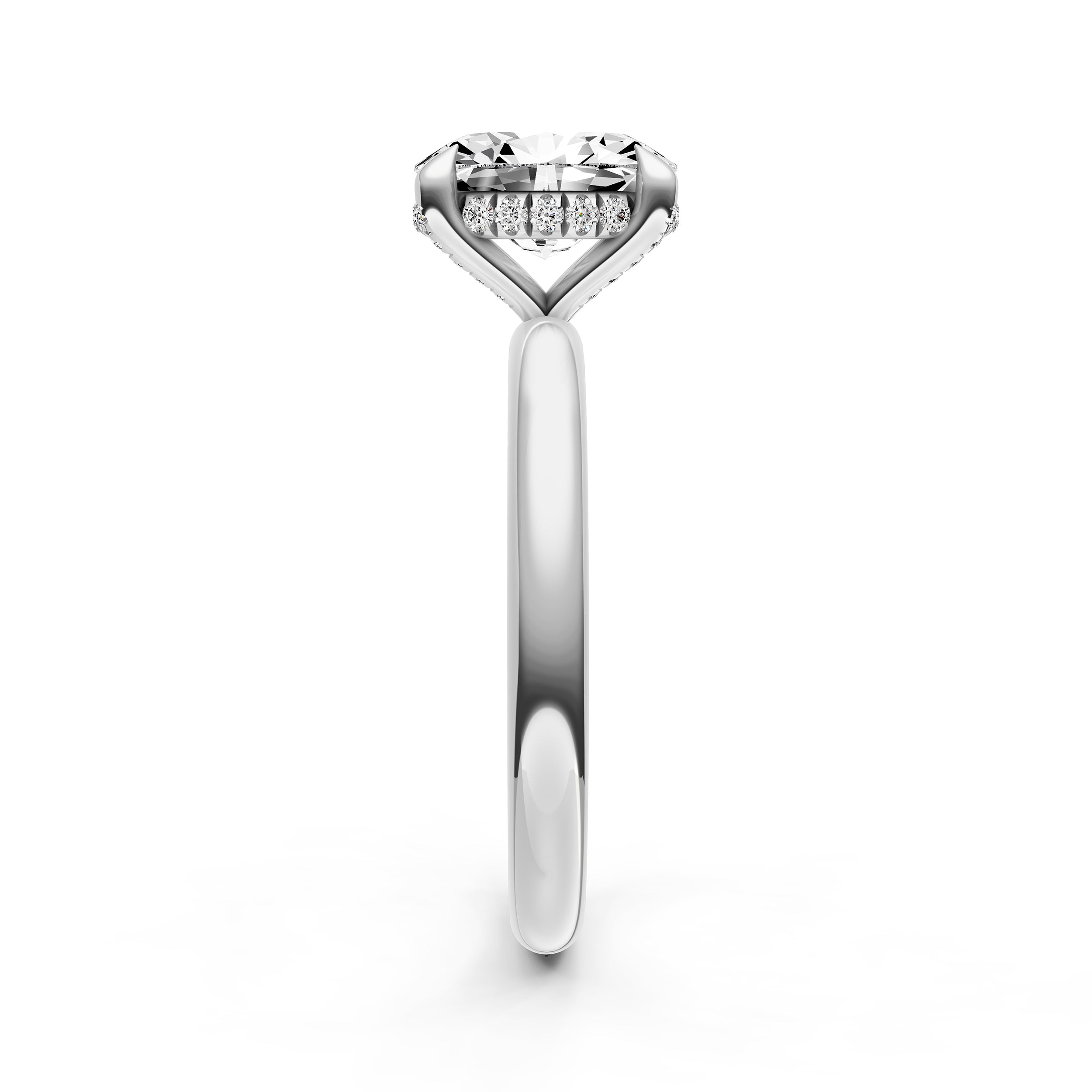 Hidden Halo Diamond Crown Engagement Ring (Oval) Birmingham Jewelry Engagement Ring Birmingham Jewelry 