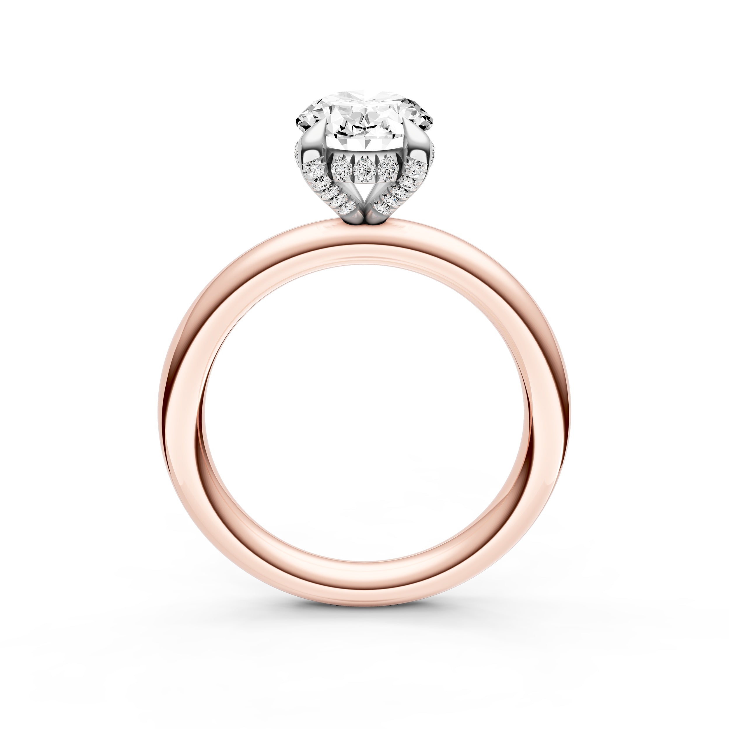 Hidden Halo Diamond Crown Engagement Ring (Oval) Birmingham Jewelry Engagement Ring Birmingham Jewelry 