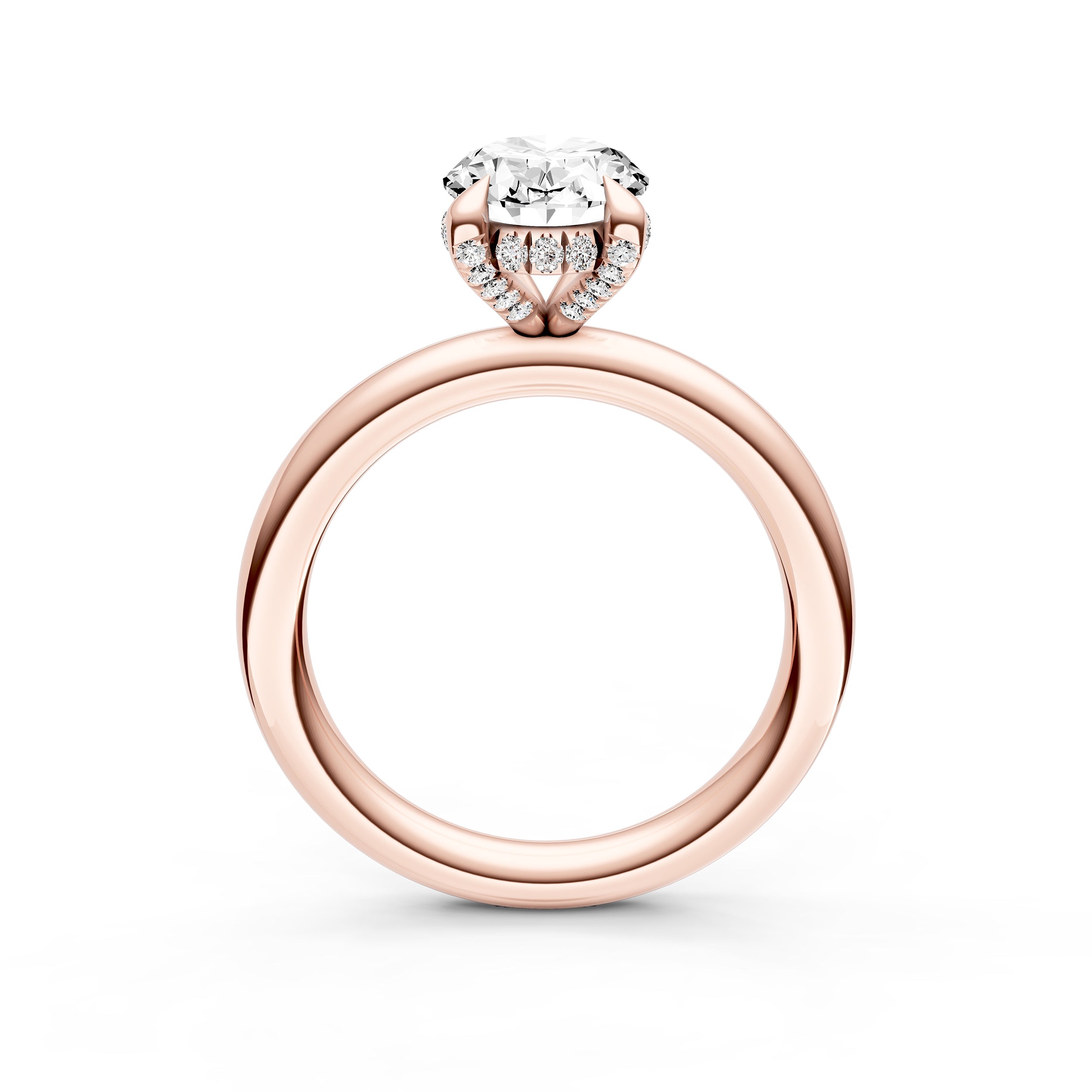 Hidden Halo Diamond Crown Engagement Ring (Oval) Birmingham Jewelry Engagement Ring Birmingham Jewelry 