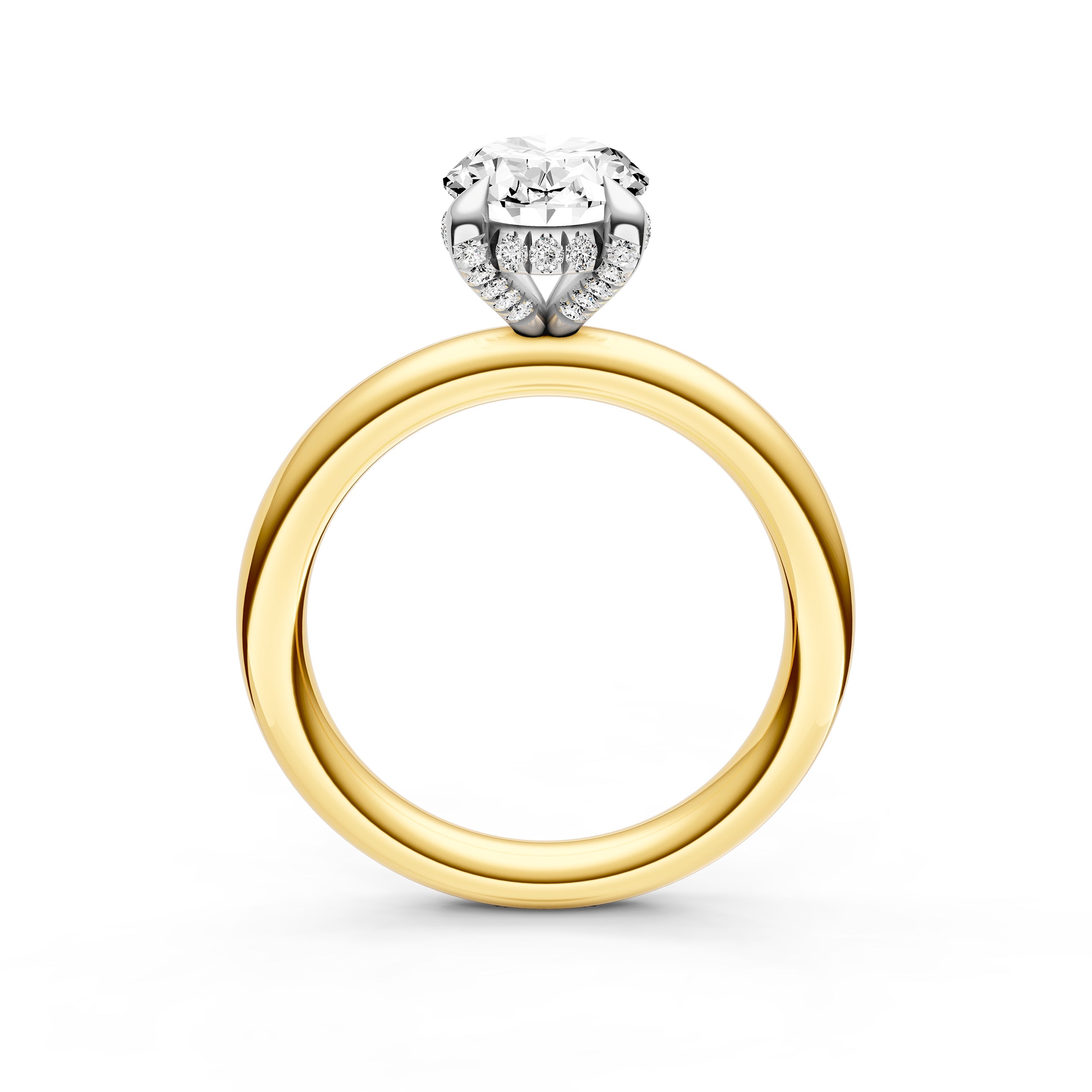 Hidden Halo Diamond Crown Engagement Ring (Oval) Birmingham Jewelry Engagement Ring Birmingham Jewelry 