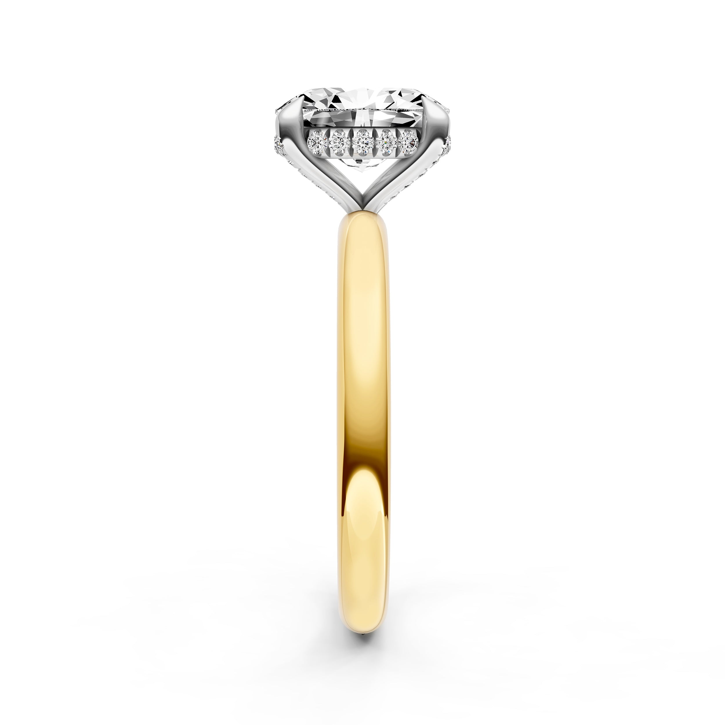 Hidden Halo Diamond Crown Engagement Ring (Oval) Birmingham Jewelry Engagement Ring Birmingham Jewelry 