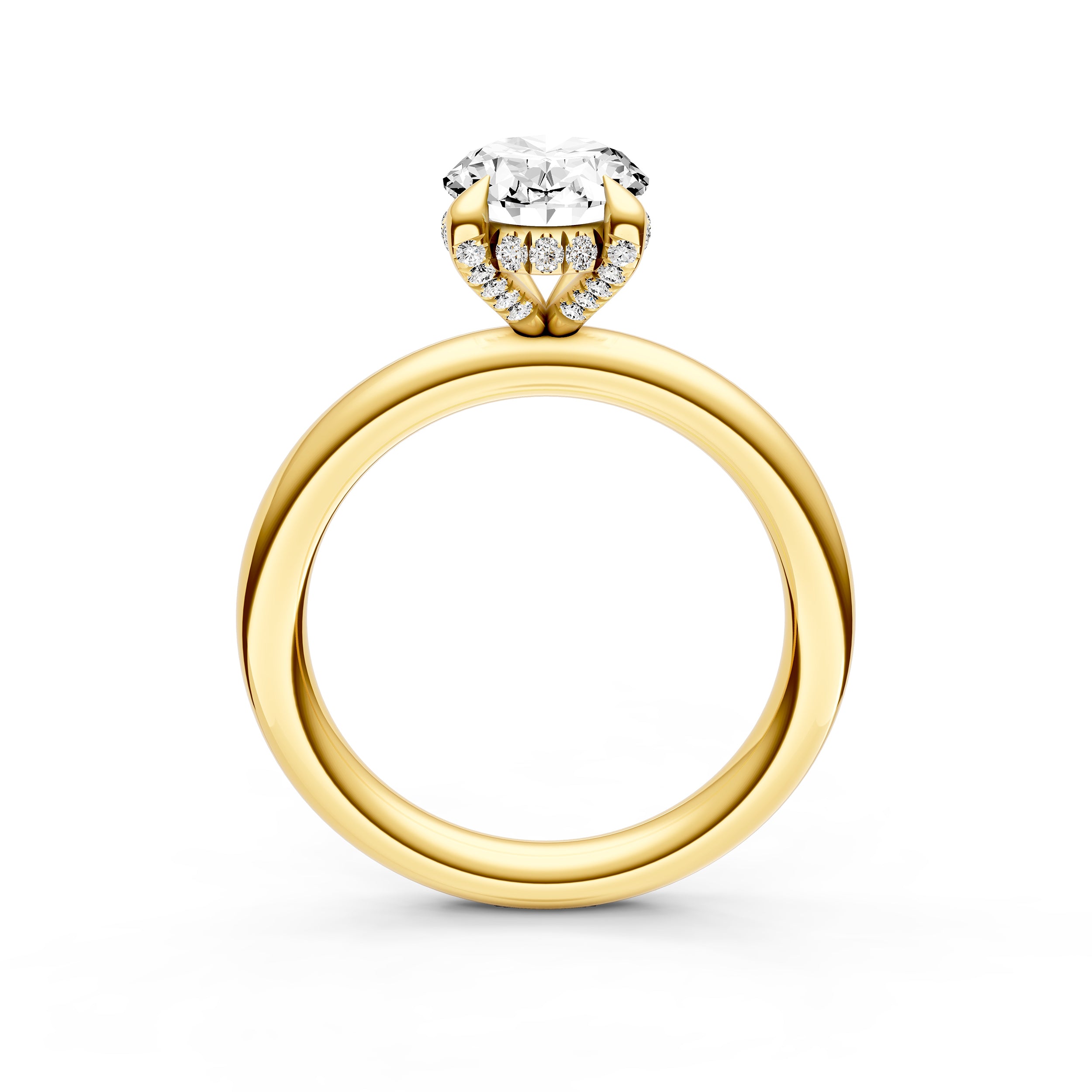 Hidden Halo Diamond Crown Engagement Ring (Oval) Birmingham Jewelry Engagement Ring Birmingham Jewelry 