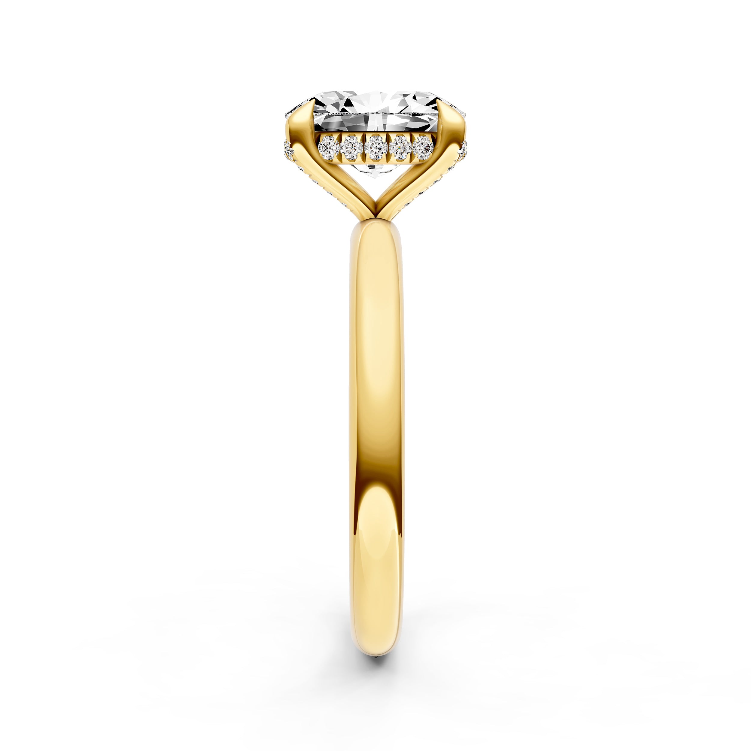 Hidden Halo Diamond Crown Engagement Ring (Oval) Birmingham Jewelry Engagement Ring Birmingham Jewelry 