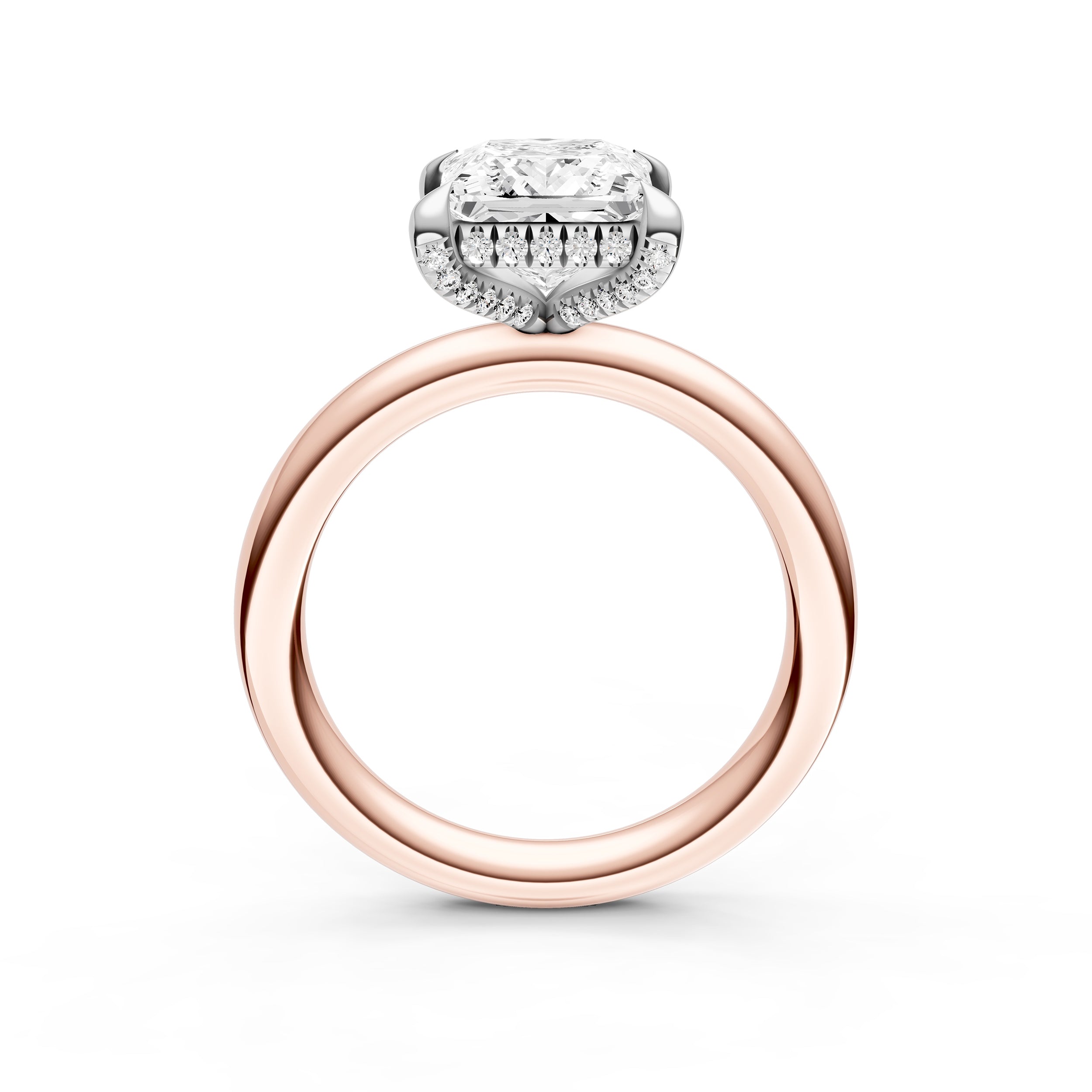 Hidden Halo Diamond Crown Engagement Ring (Princess Cut) Birmingham Jewelry Engagement Ring Birmingham Jewelry 