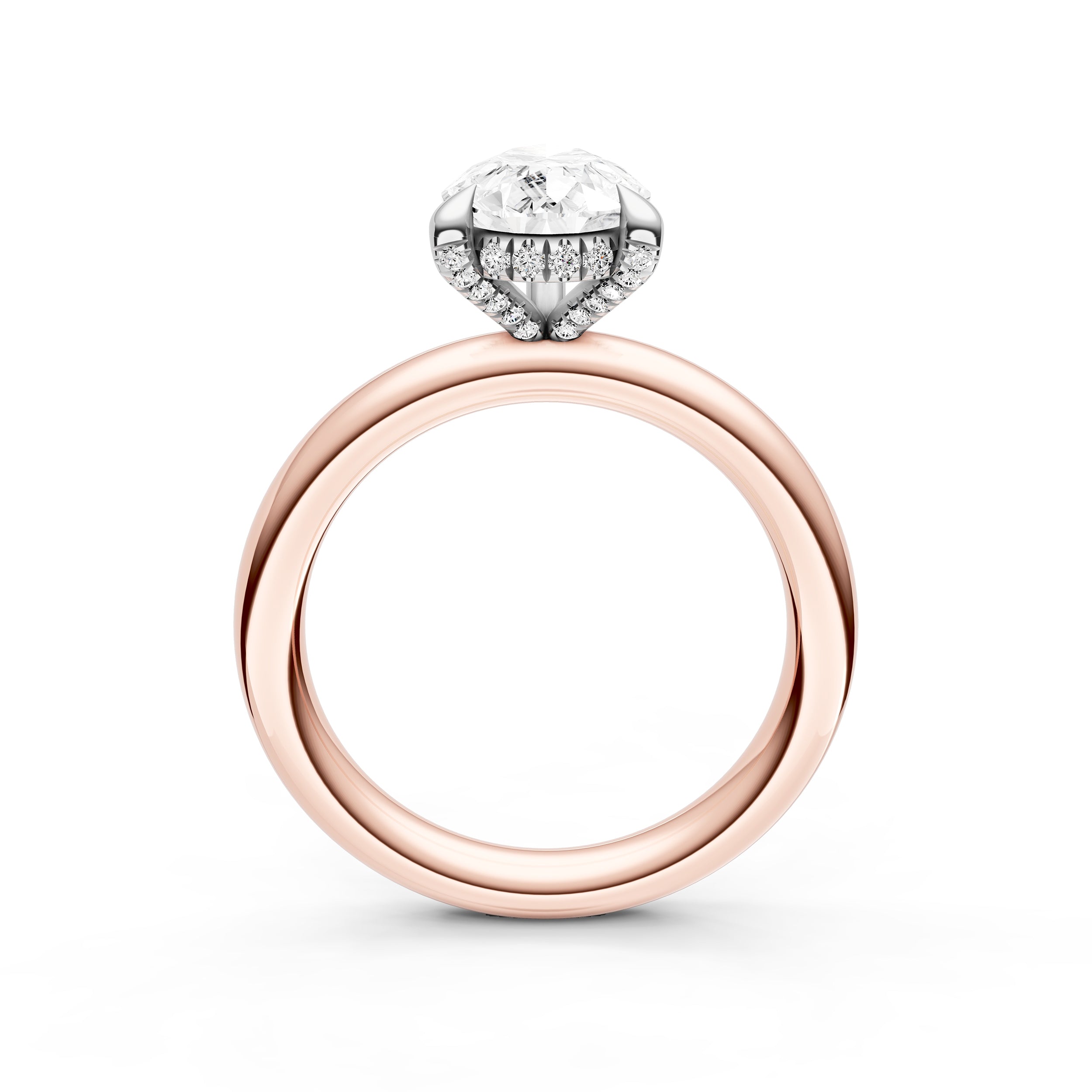 Hidden Halo Diamond Crown Engagement Ring (Pear Shape) Birmingham Jewelry Engagement Ring Birmingham Jewelry 