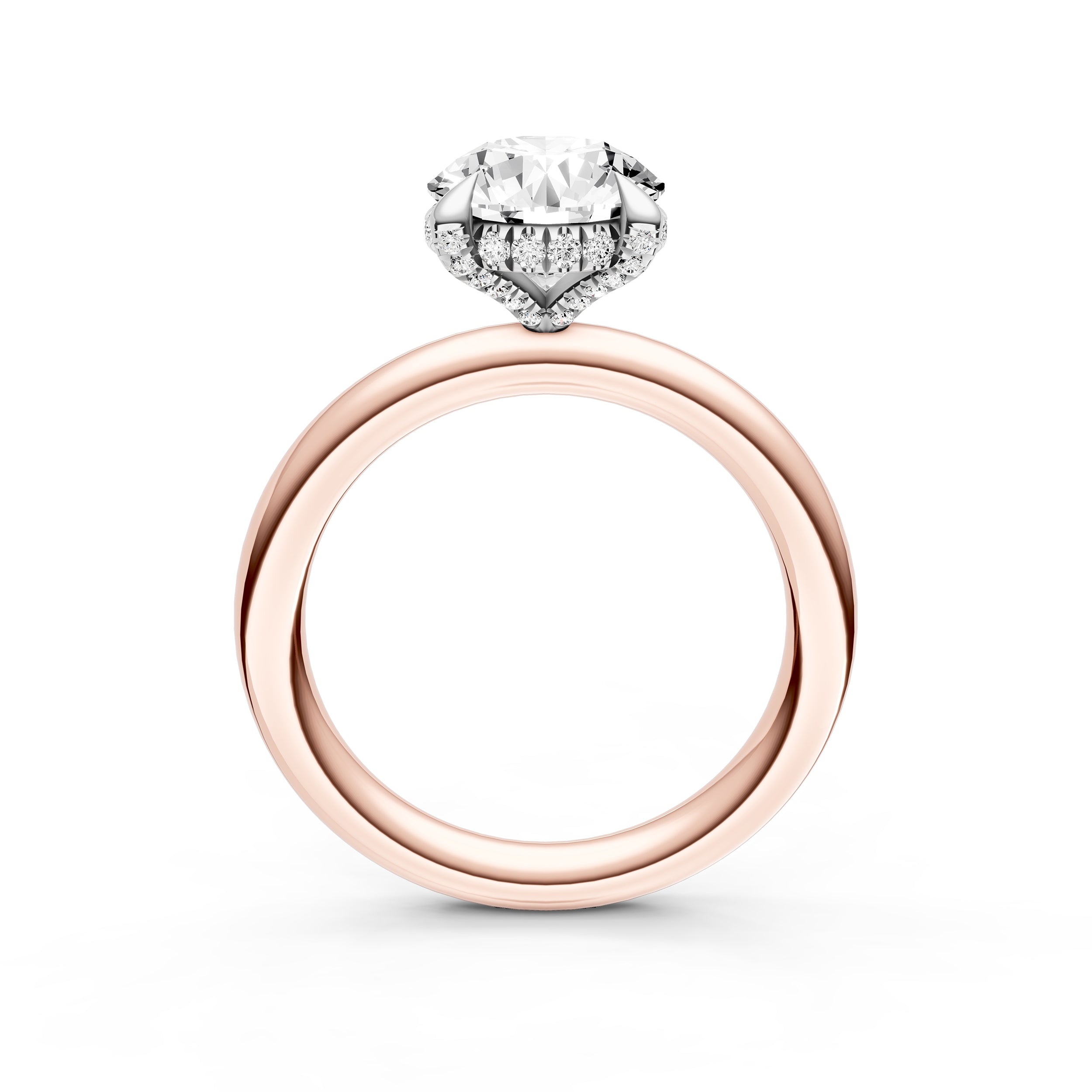 Hidden Halo Diamond Crown Engagement Ring (Round) Birmingham Jewelry Engagement Ring Birmingham Jewelry 