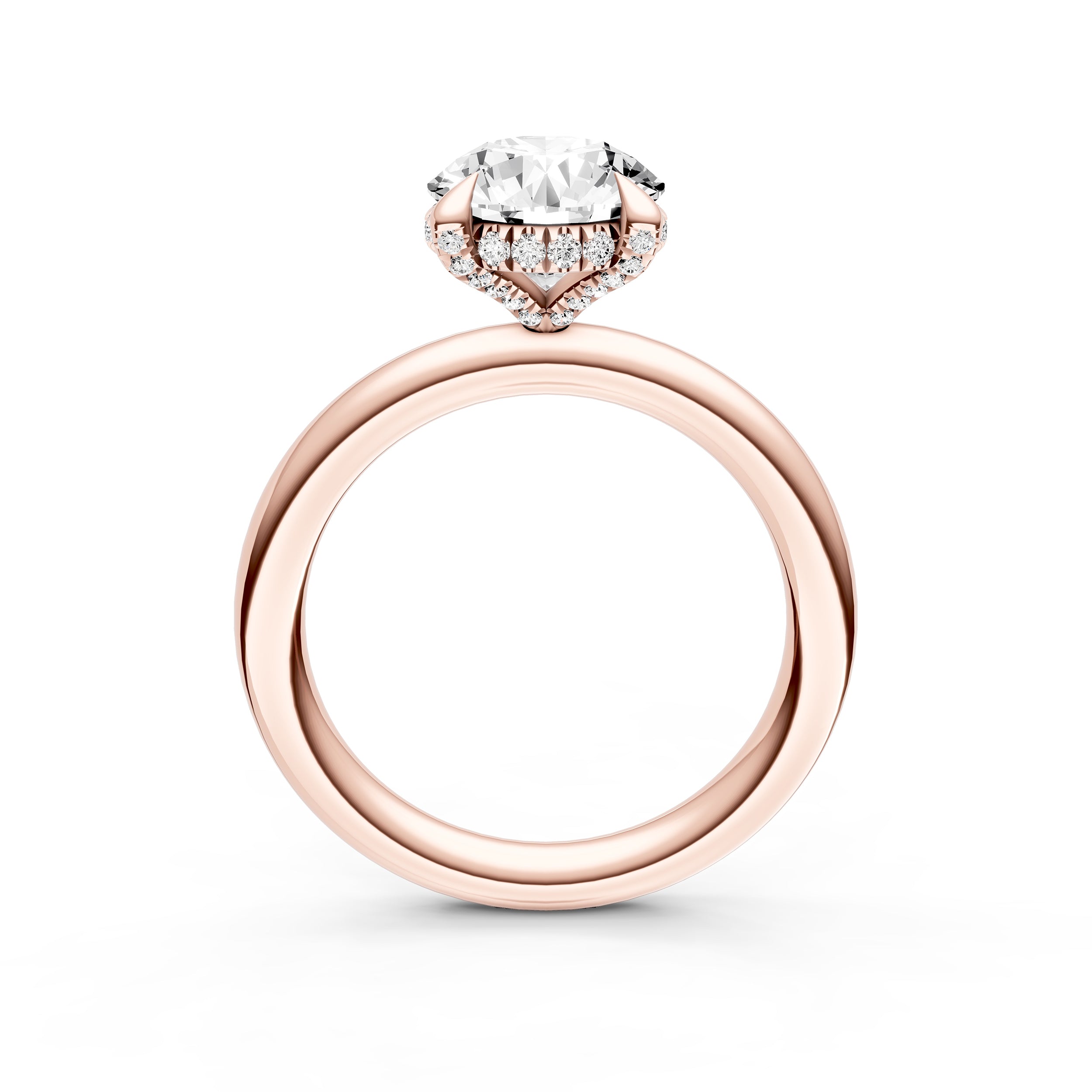 Hidden Halo Diamond Crown Engagement Ring (Round) Birmingham Jewelry Engagement Ring Birmingham Jewelry 