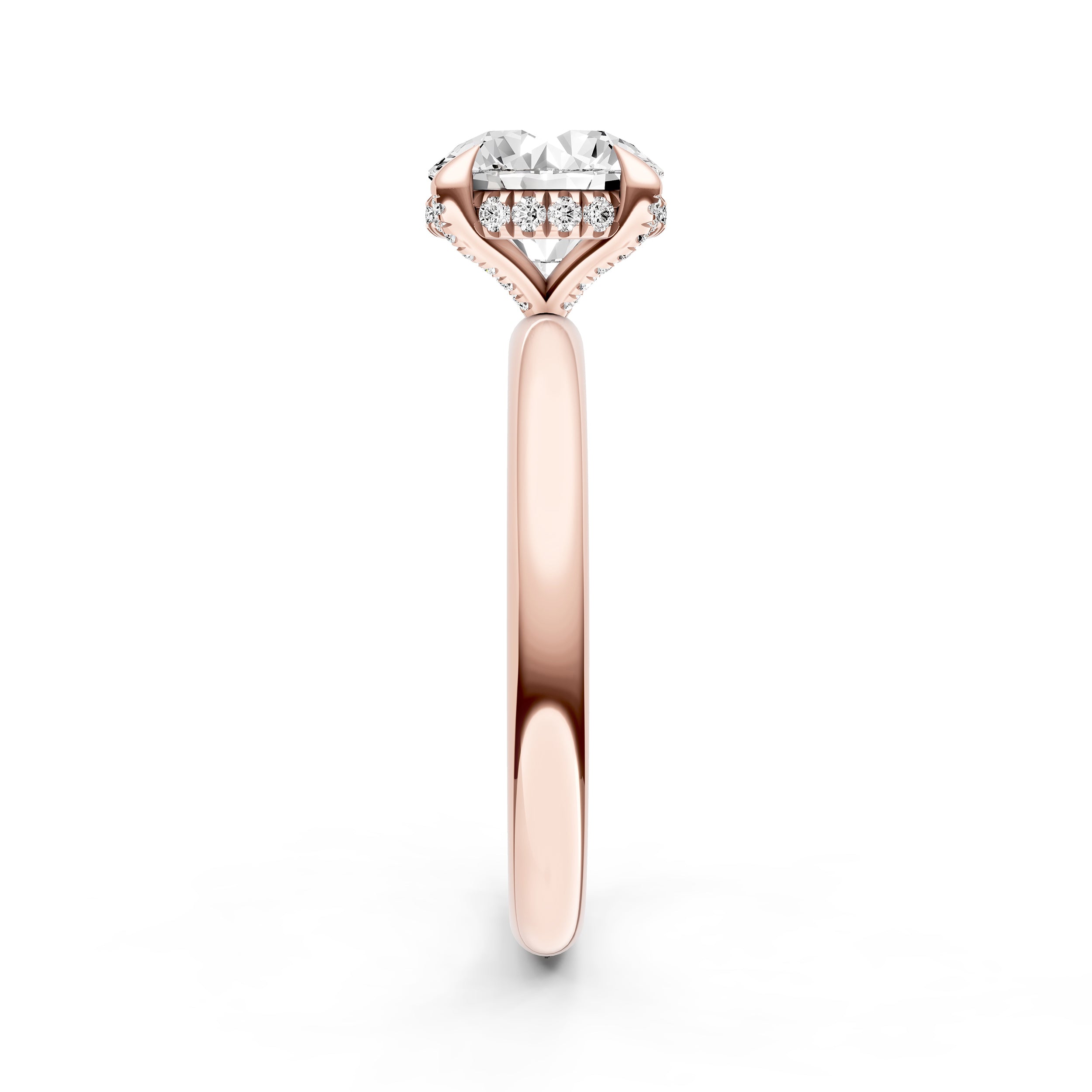 Hidden Halo Diamond Crown Engagement Ring (Round) Birmingham Jewelry Engagement Ring Birmingham Jewelry 
