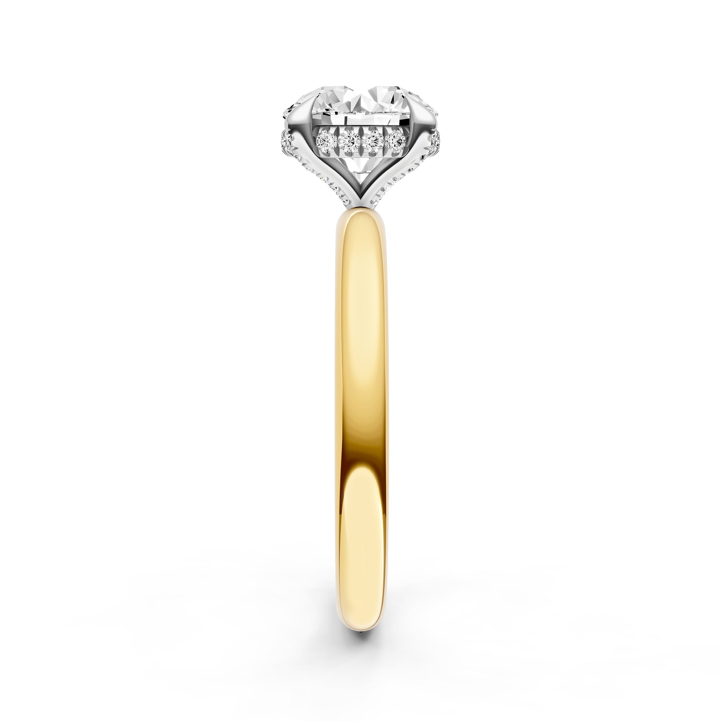 Hidden Halo Diamond Crown Engagement Ring (Round) Birmingham Jewelry Engagement Ring Birmingham Jewelry 