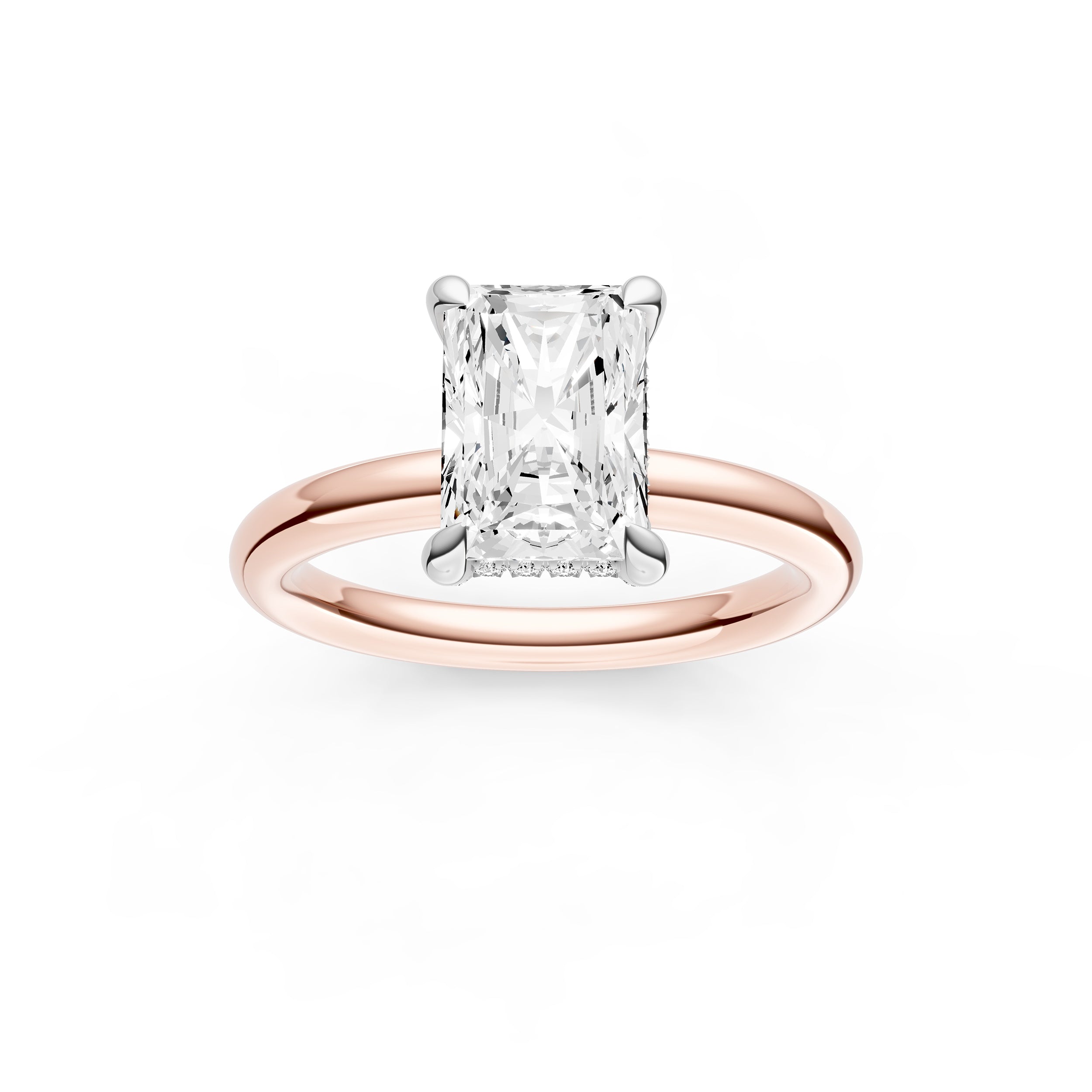 Hidden Halo Diamond Crown Engagement Ring (Radiant) Birmingham Jewelry Engagement Ring Birmingham Jewelry 