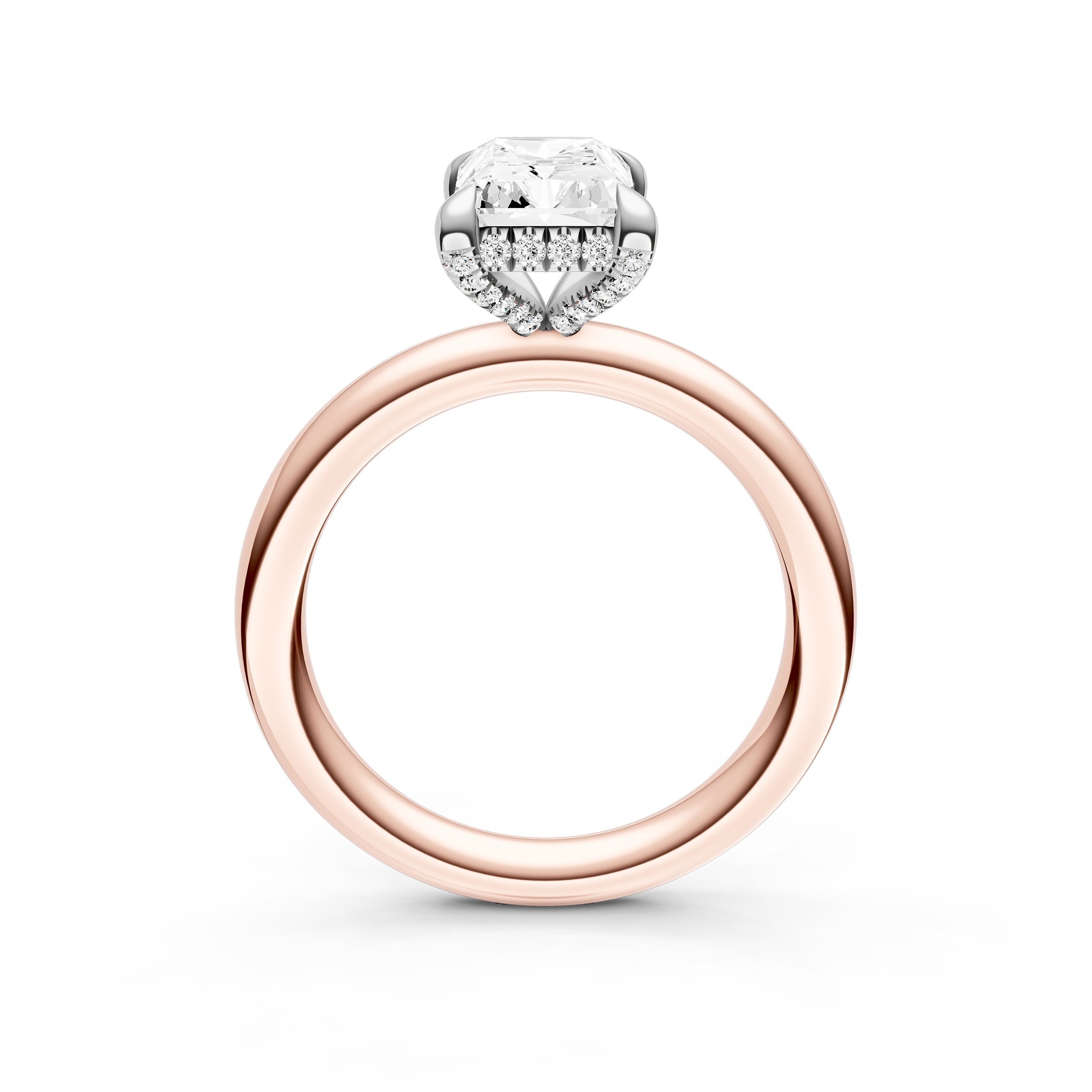 Hidden Halo Diamond Crown Engagement Ring (Radiant) Birmingham Jewelry Engagement Ring Birmingham Jewelry 