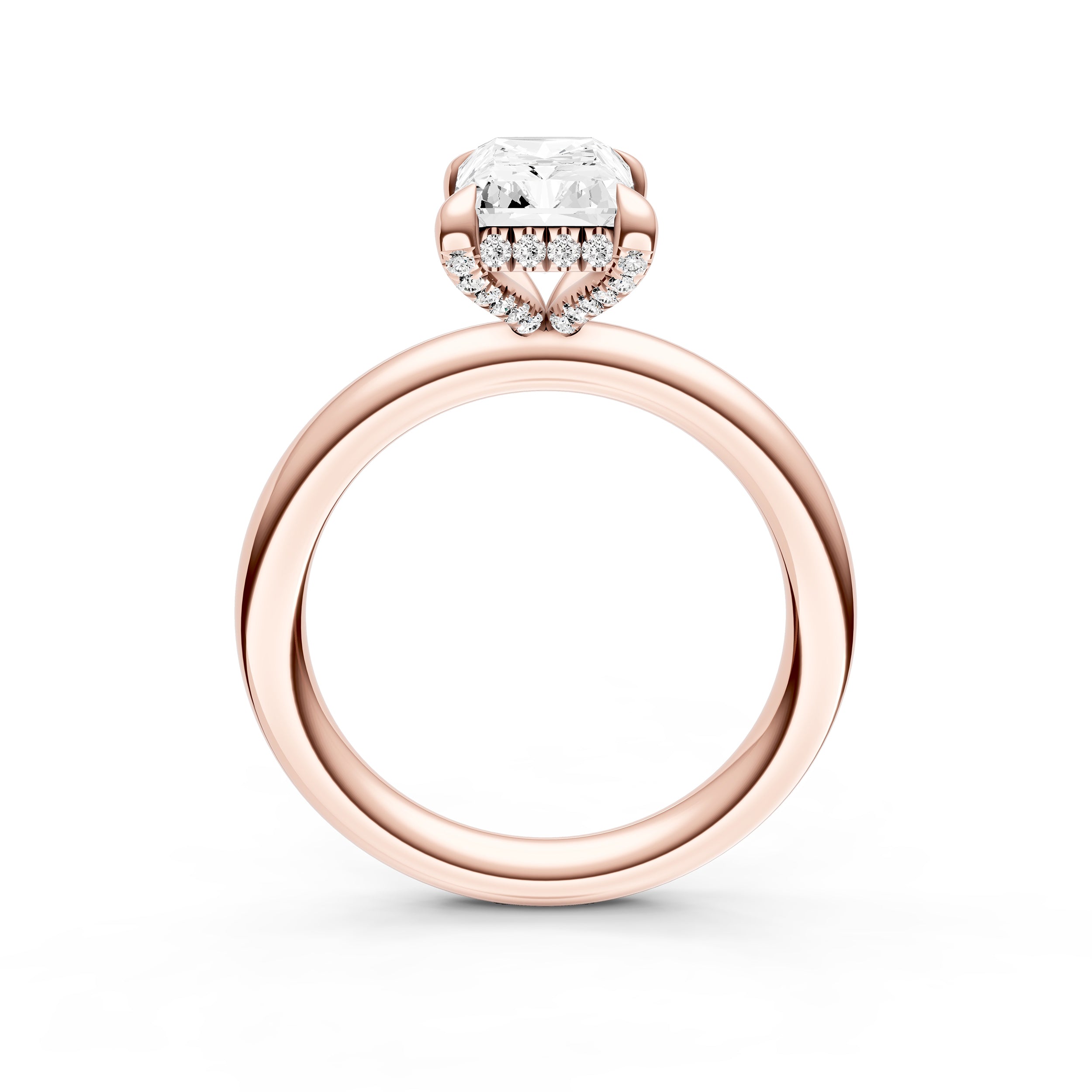 Hidden Halo Diamond Crown Engagement Ring (Radiant) Birmingham Jewelry Engagement Ring Birmingham Jewelry 