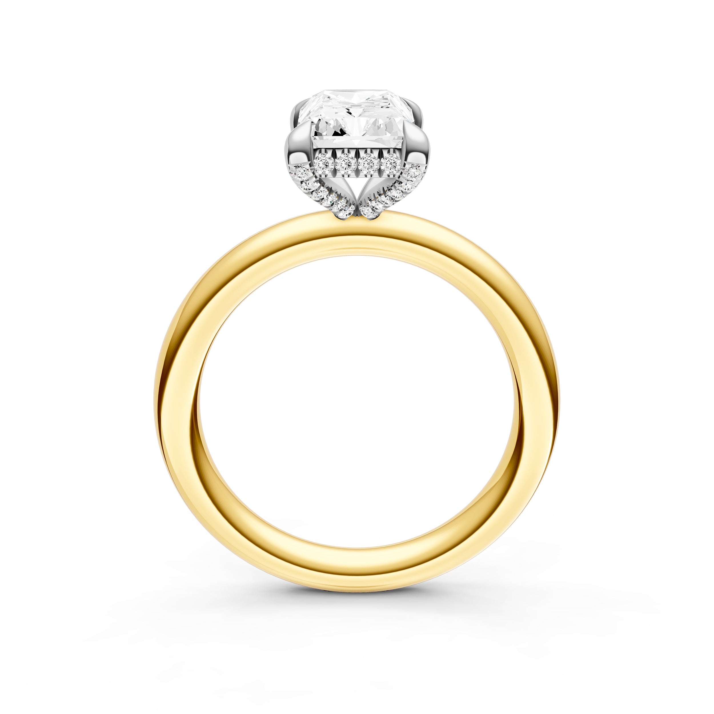 Hidden Halo Diamond Crown Engagement Ring (Radiant) Birmingham Jewelry Engagement Ring Birmingham Jewelry 