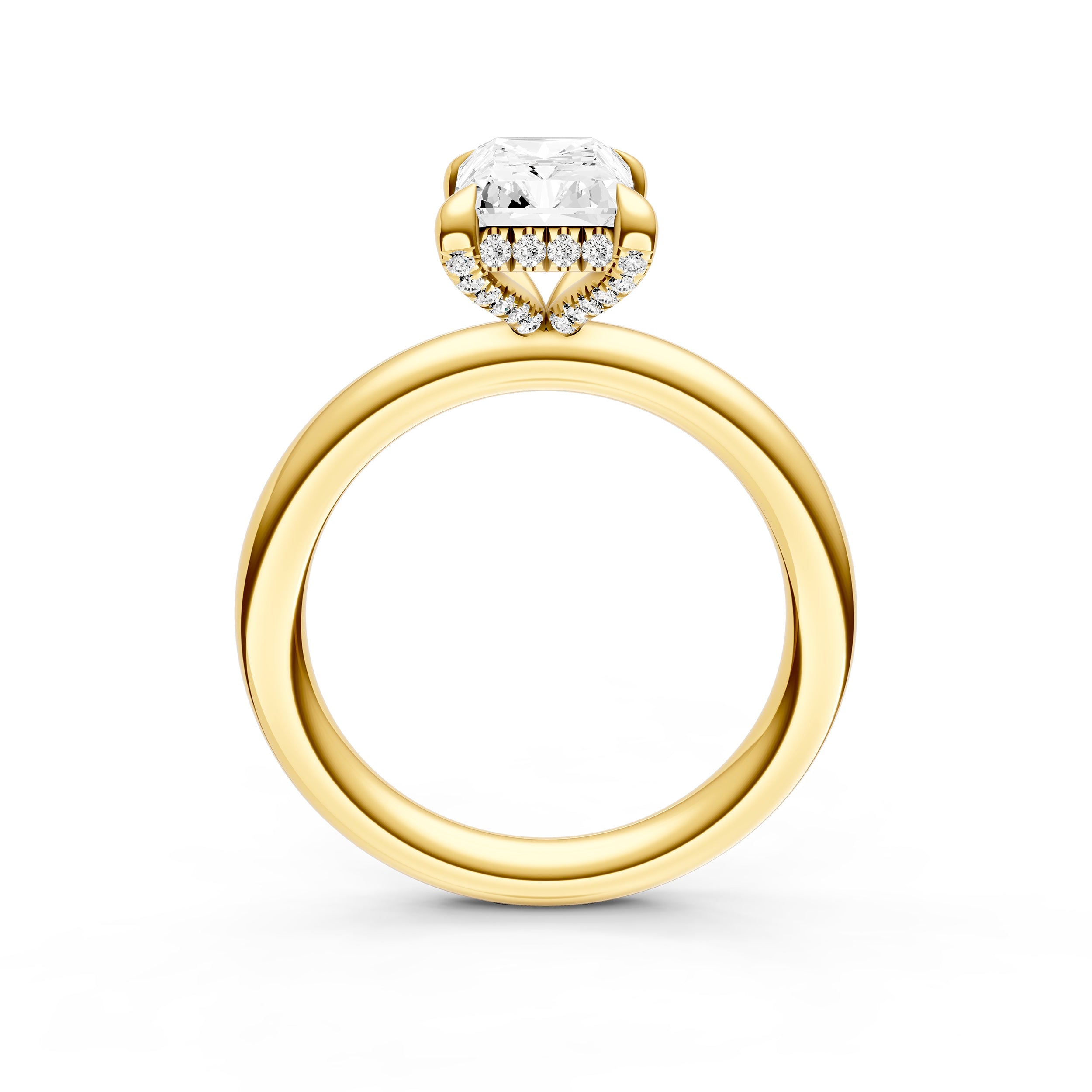 Hidden Halo Diamond Crown Engagement Ring (Radiant) Birmingham Jewelry Engagement Ring Birmingham Jewelry 