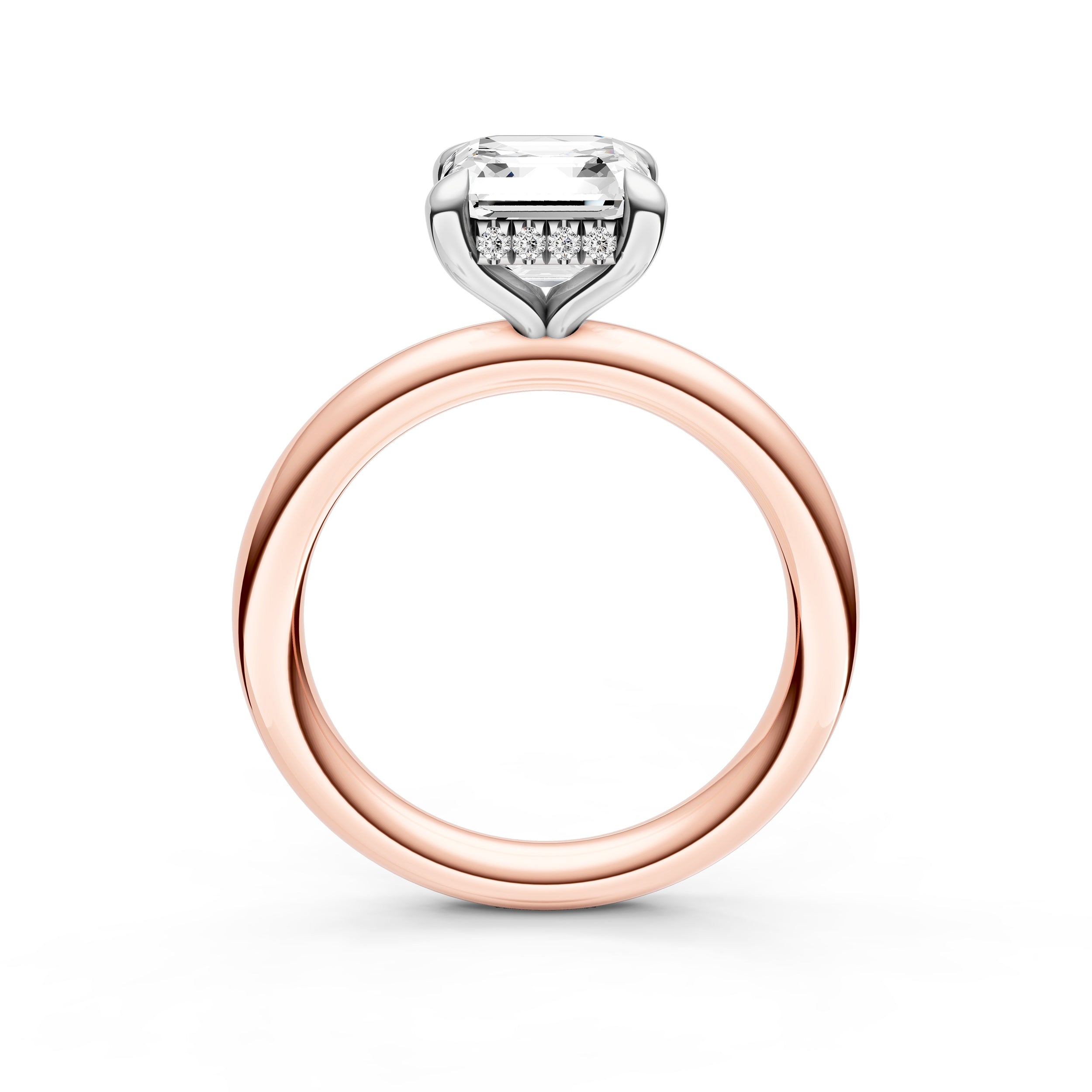 Classic Hidden Halo Engagement Ring (Asscher) Birmingham Jewelry Engagement Ring Birmingham Jewelry 