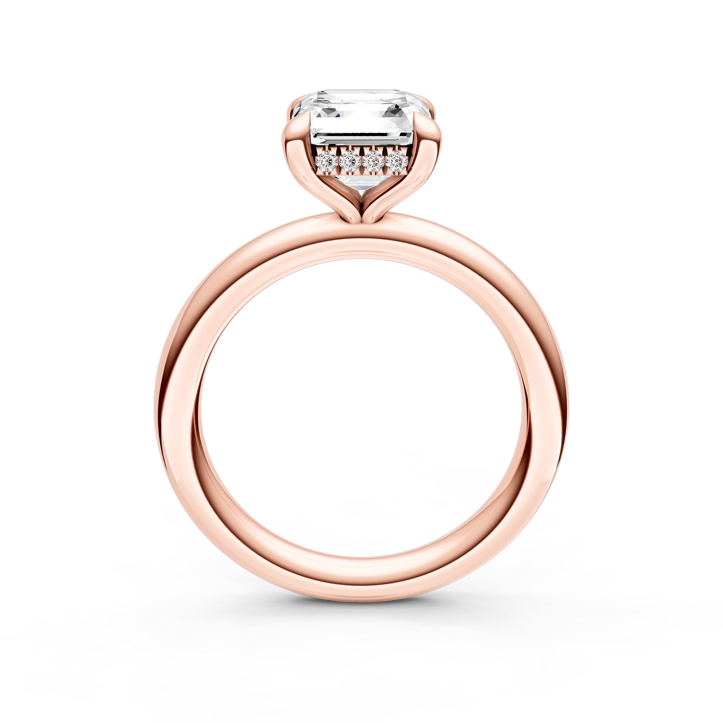 Classic Hidden Halo Engagement Ring (Asscher) Birmingham Jewelry Engagement Ring Birmingham Jewelry 