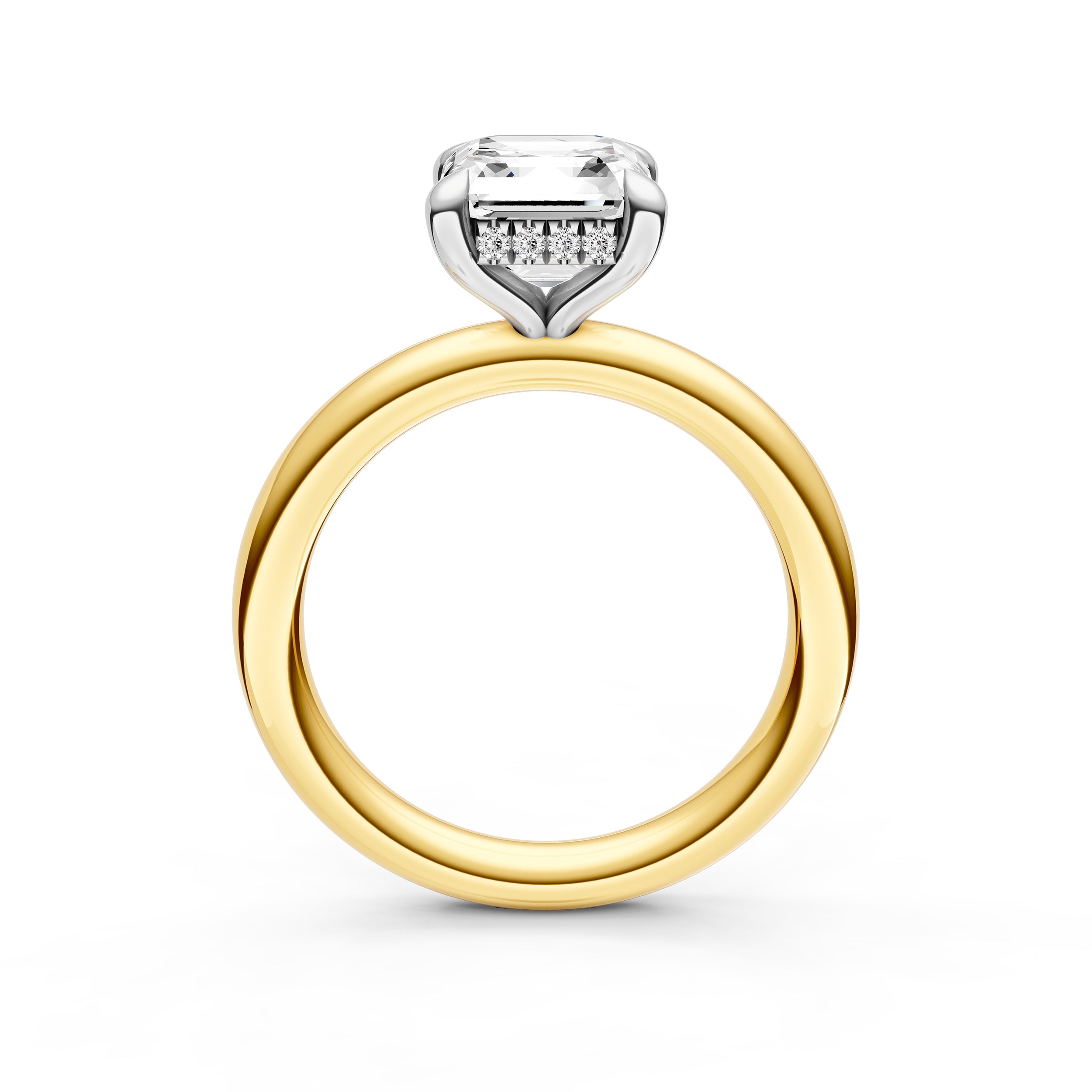 Classic Hidden Halo Engagement Ring (Asscher) Birmingham Jewelry Engagement Ring Birmingham Jewelry 