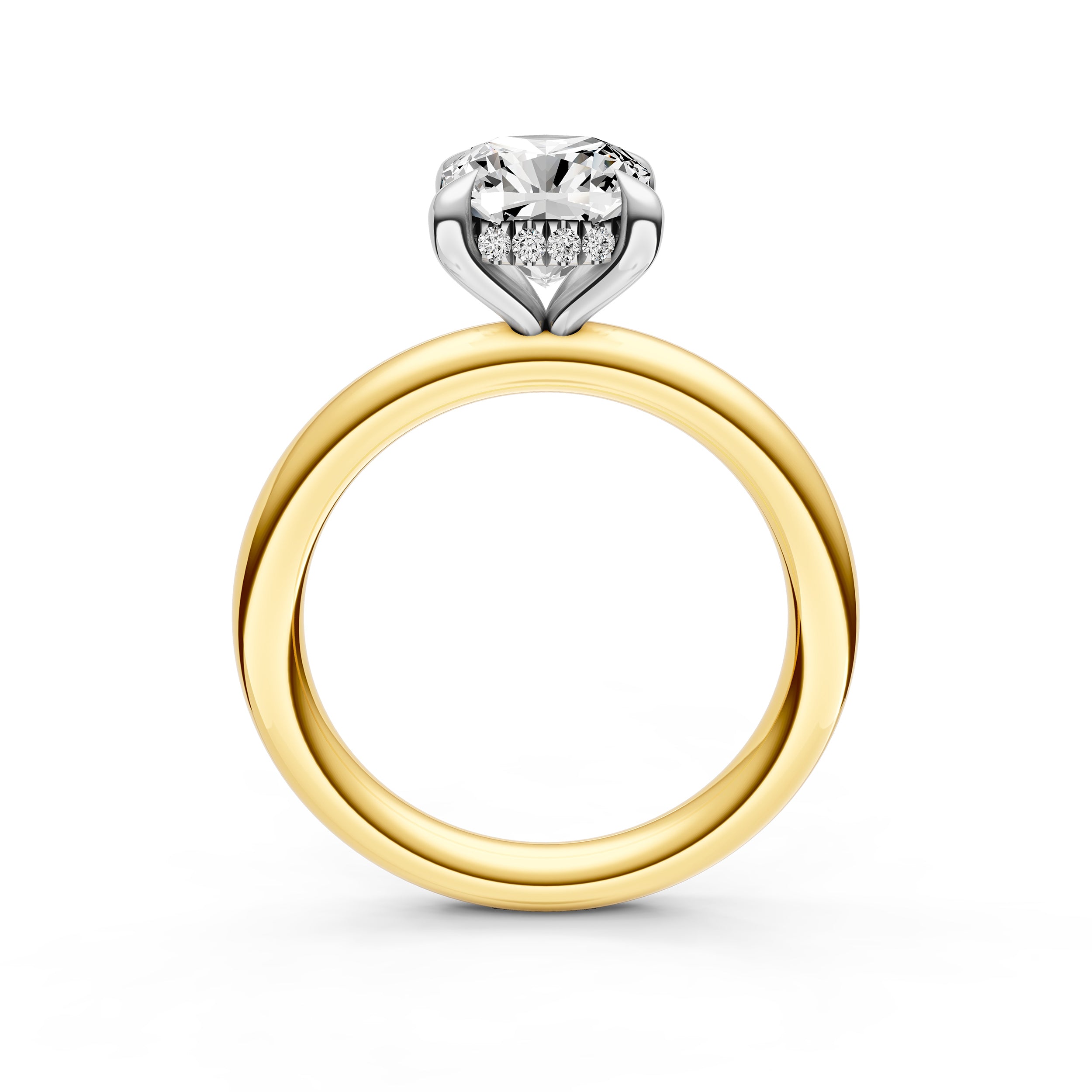 Classic Hidden Halo Engagement Ring (Cushion) Birmingham Jewelry Engagement Ring Birmingham Jewelry 