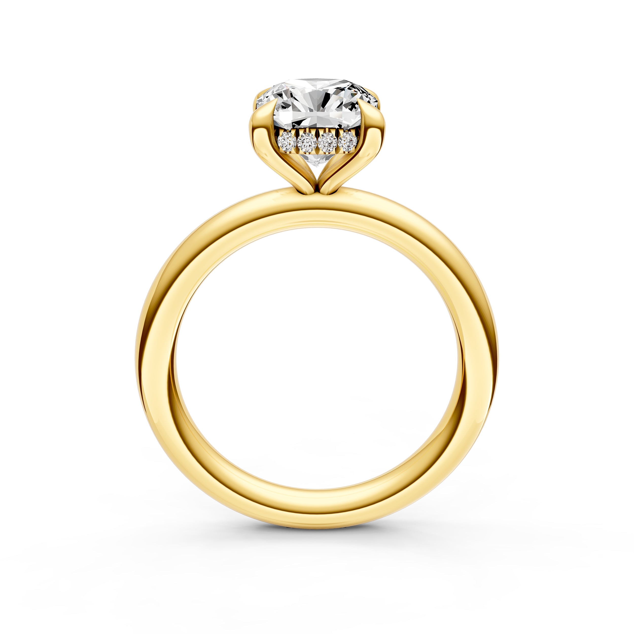 Classic Hidden Halo Engagement Ring (Cushion) Birmingham Jewelry Engagement Ring Birmingham Jewelry 