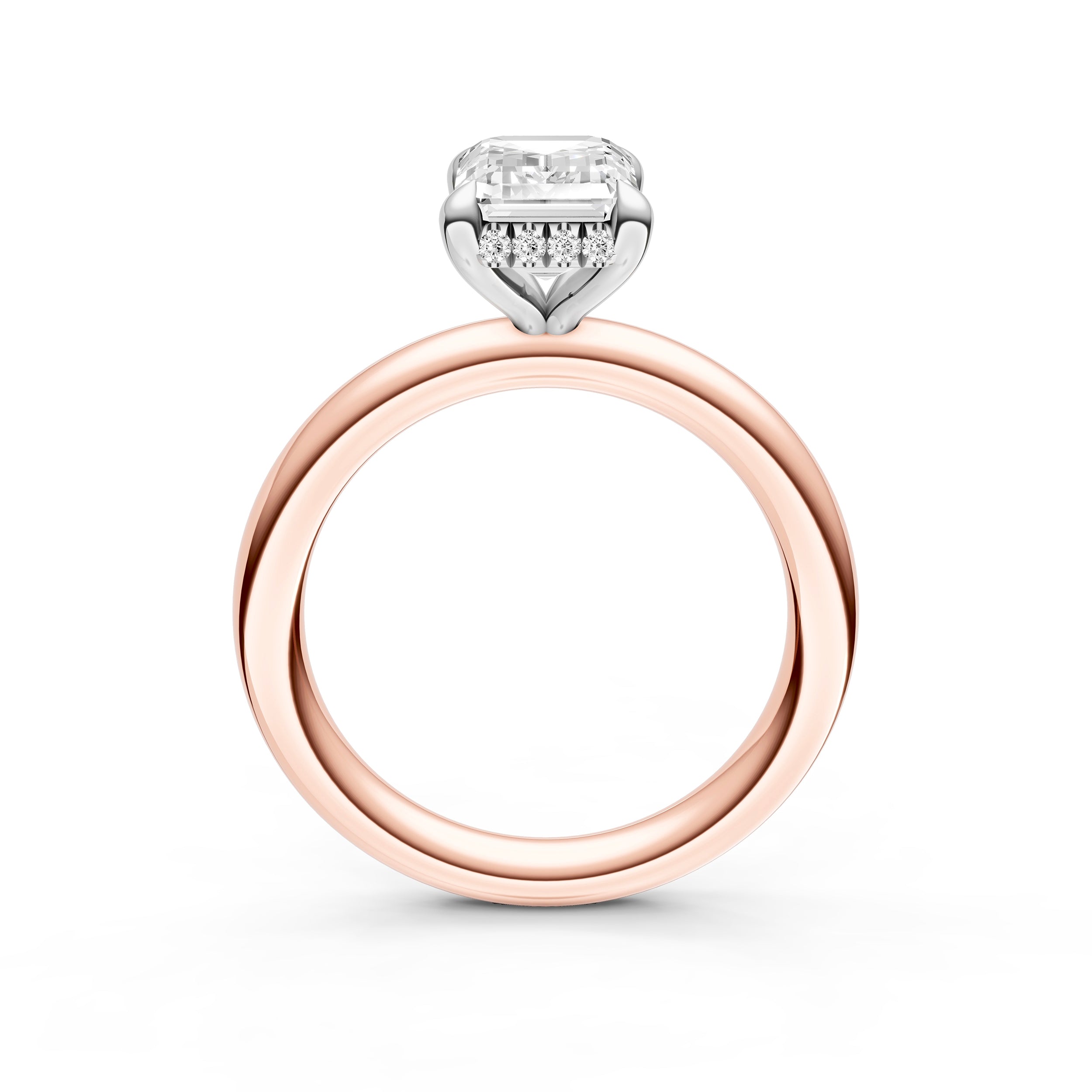 Classic Hidden Halo Engagement Ring (Emerald Cut) Birmingham Jewelry Engagement Ring Birmingham Jewelry 