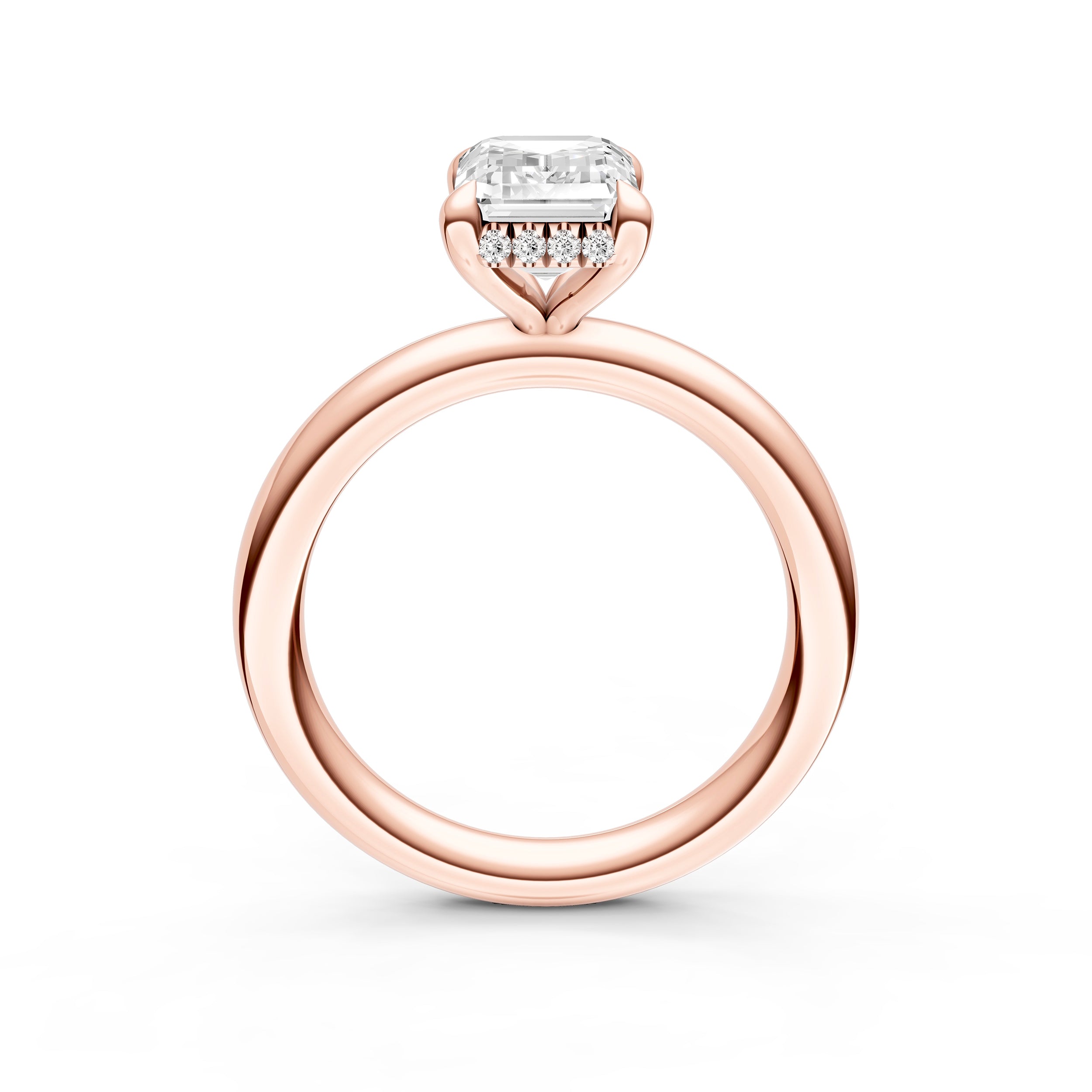 Classic Hidden Halo Engagement Ring (Emerald Cut) Birmingham Jewelry Engagement Ring Birmingham Jewelry 