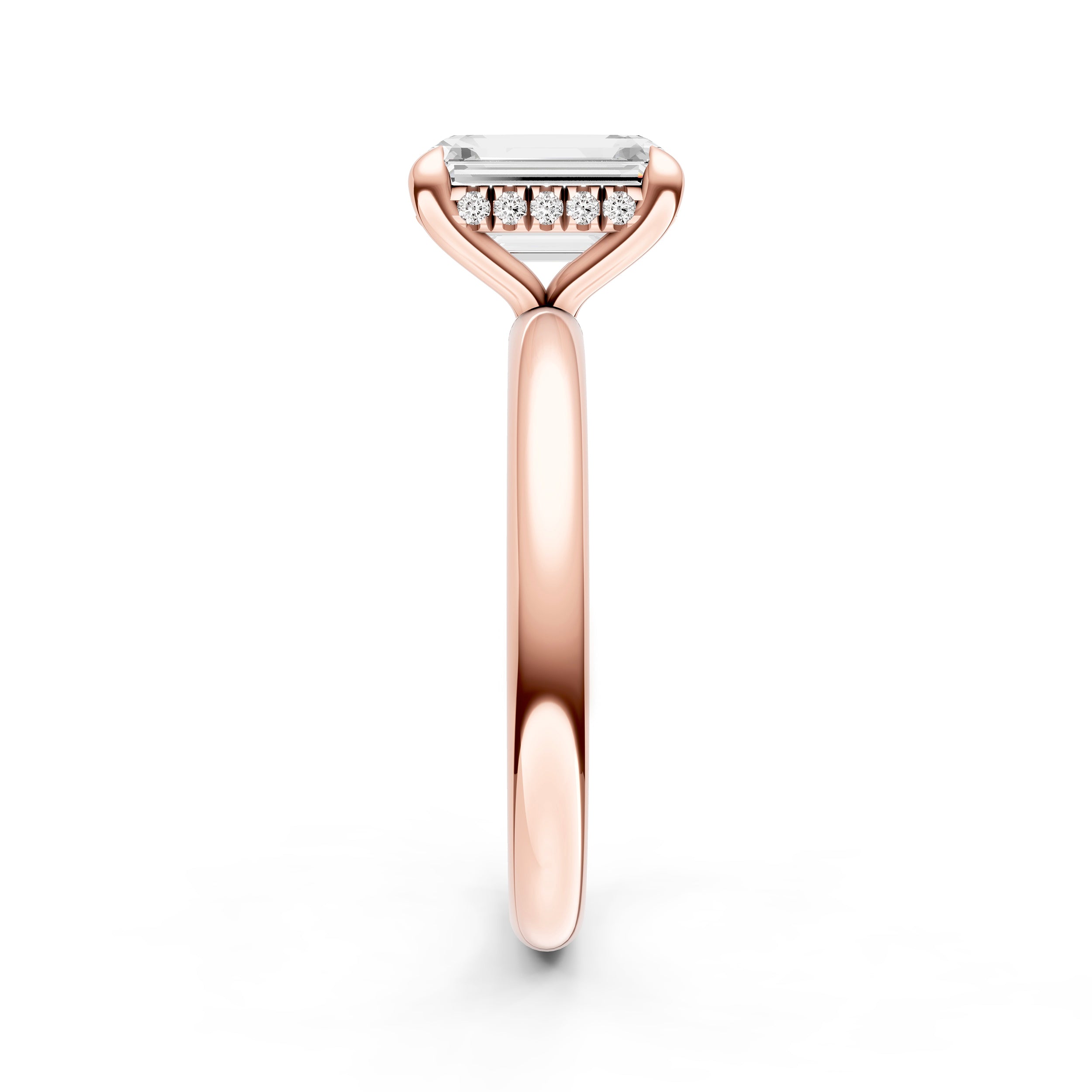 Classic Hidden Halo Engagement Ring (Emerald Cut) Birmingham Jewelry Engagement Ring Birmingham Jewelry 