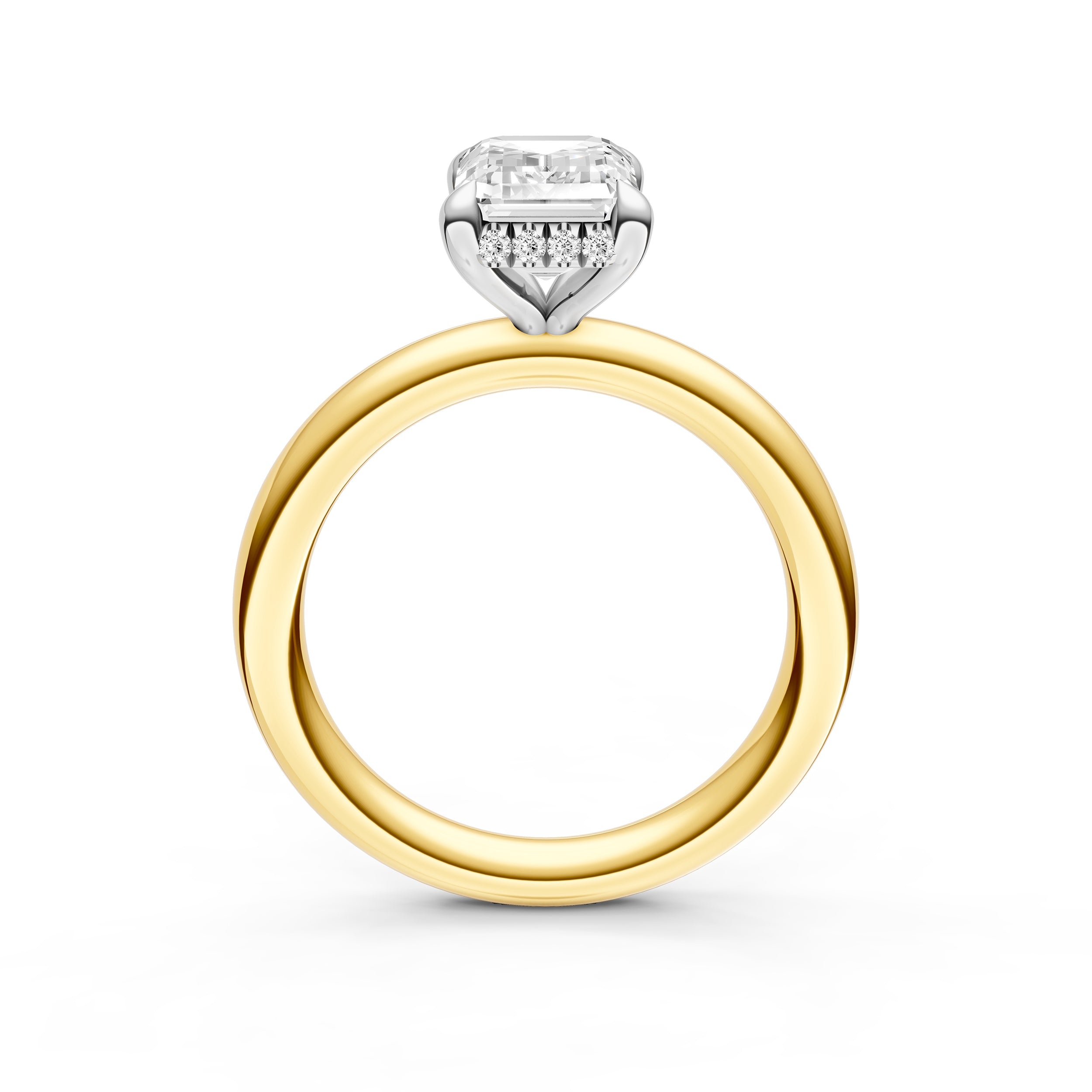 Classic Hidden Halo Engagement Ring (Emerald Cut) Birmingham Jewelry Engagement Ring Birmingham Jewelry 