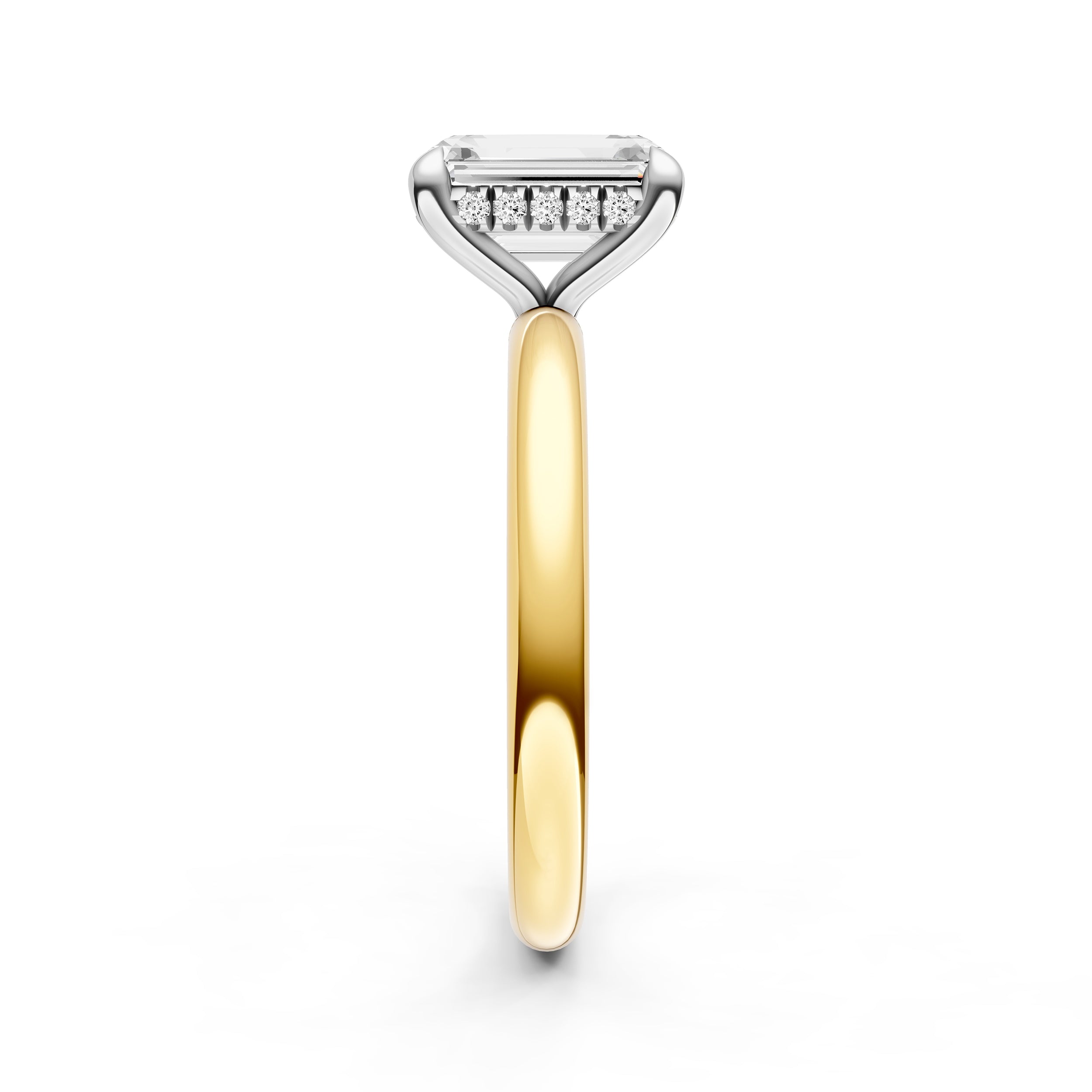 Classic Hidden Halo Engagement Ring (Emerald Cut) Birmingham Jewelry Engagement Ring Birmingham Jewelry 