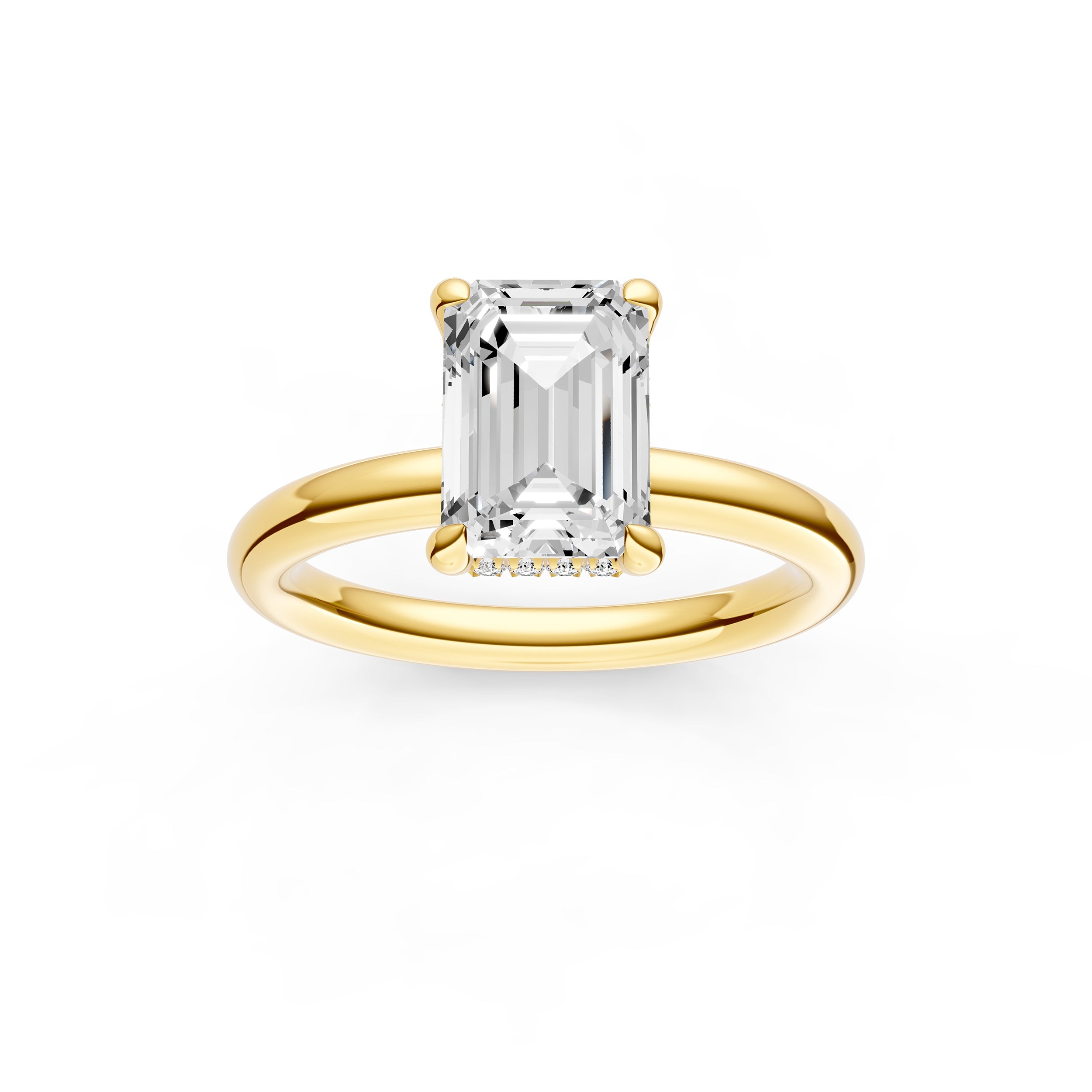 Classic Hidden Halo Engagement Ring (Emerald Cut) Birmingham Jewelry Engagement Ring Birmingham Jewelry 