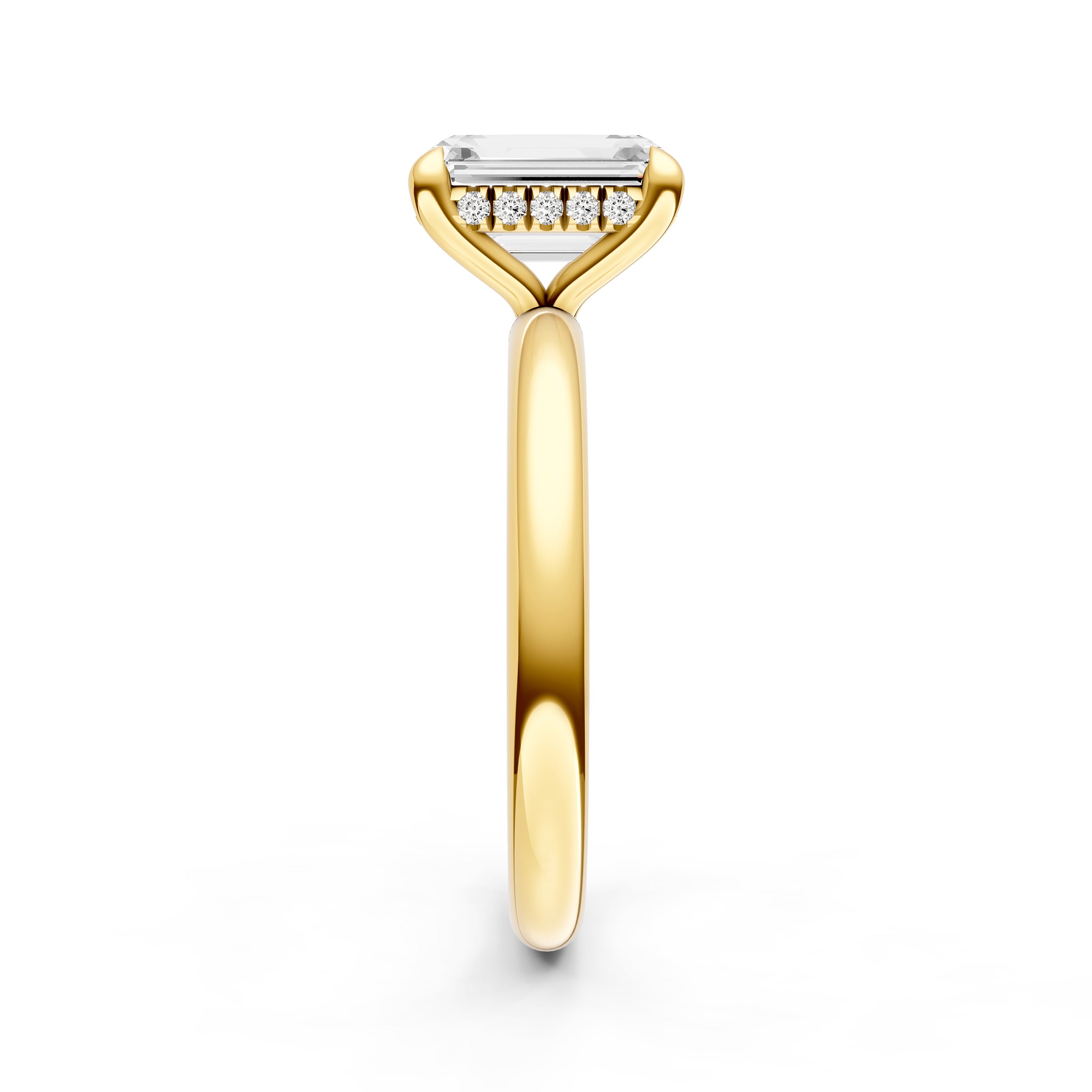 Classic Hidden Halo Engagement Ring (Emerald Cut) Birmingham Jewelry Engagement Ring Birmingham Jewelry 