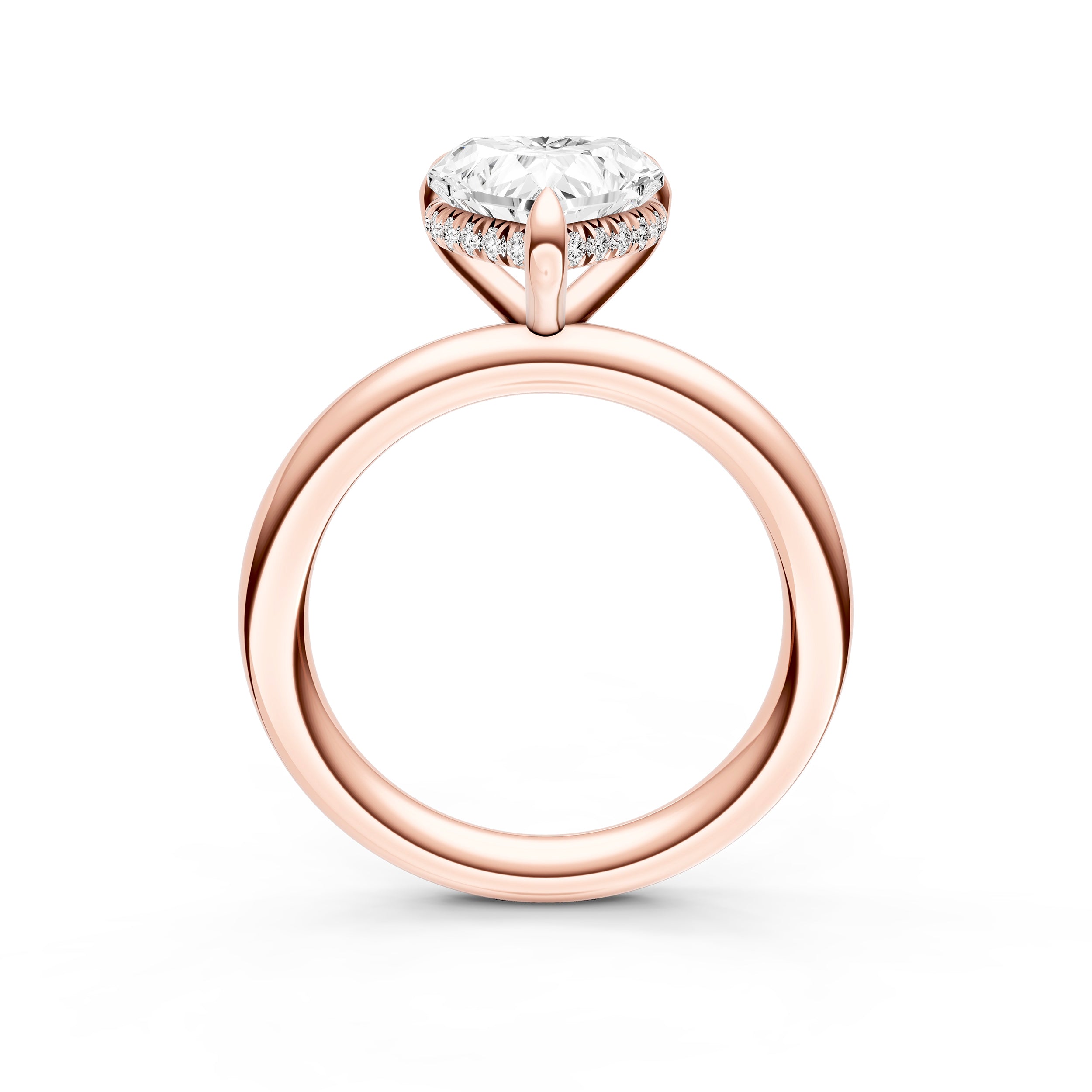 Classic Hidden Halo Engagement Ring (Heart Shape) Birmingham Jewelry Engagement Ring Birmingham Jewelry 