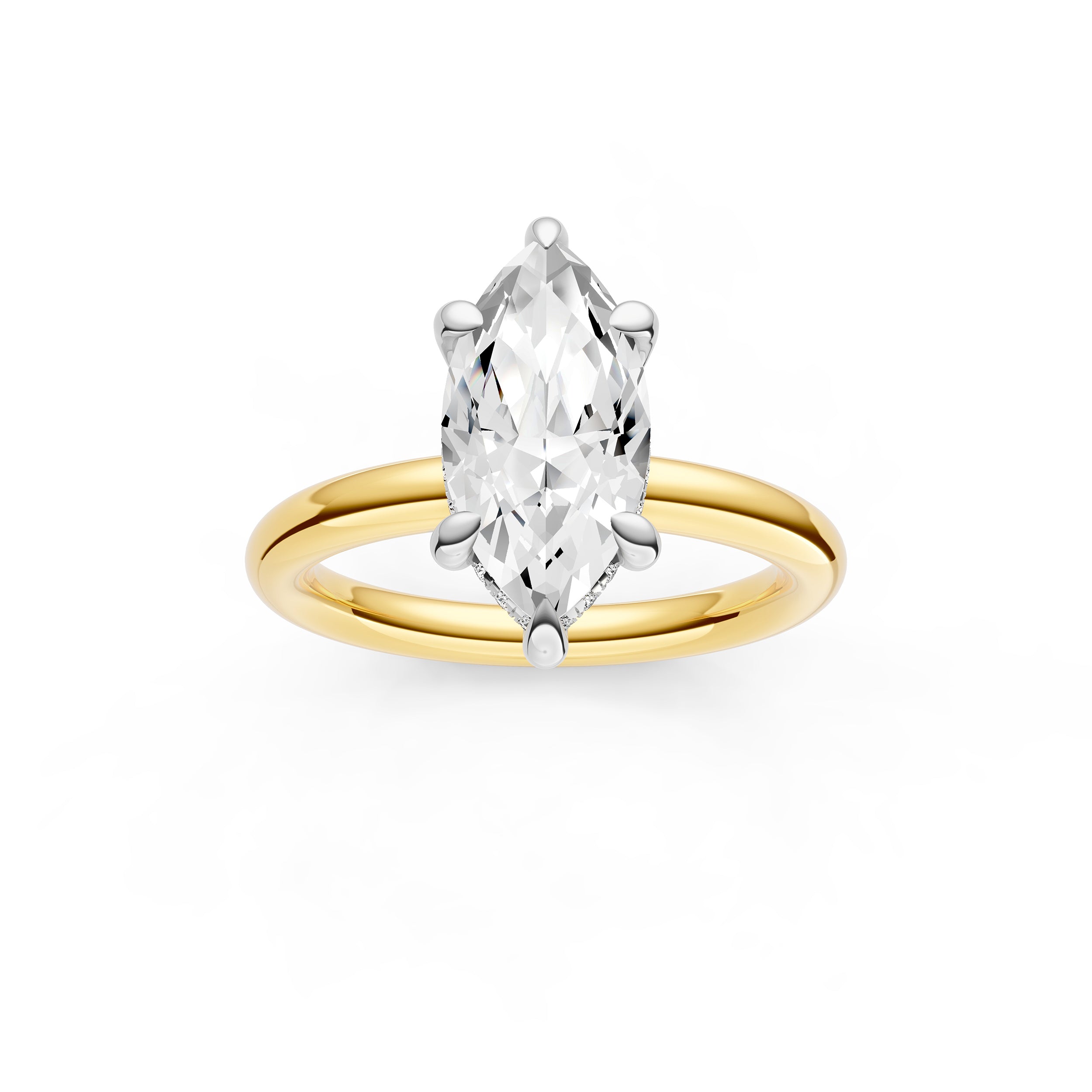 Classic Hidden Halo Engagement Ring (Marquise) Birmingham Jewelry Engagement Ring Birmingham Jewelry 