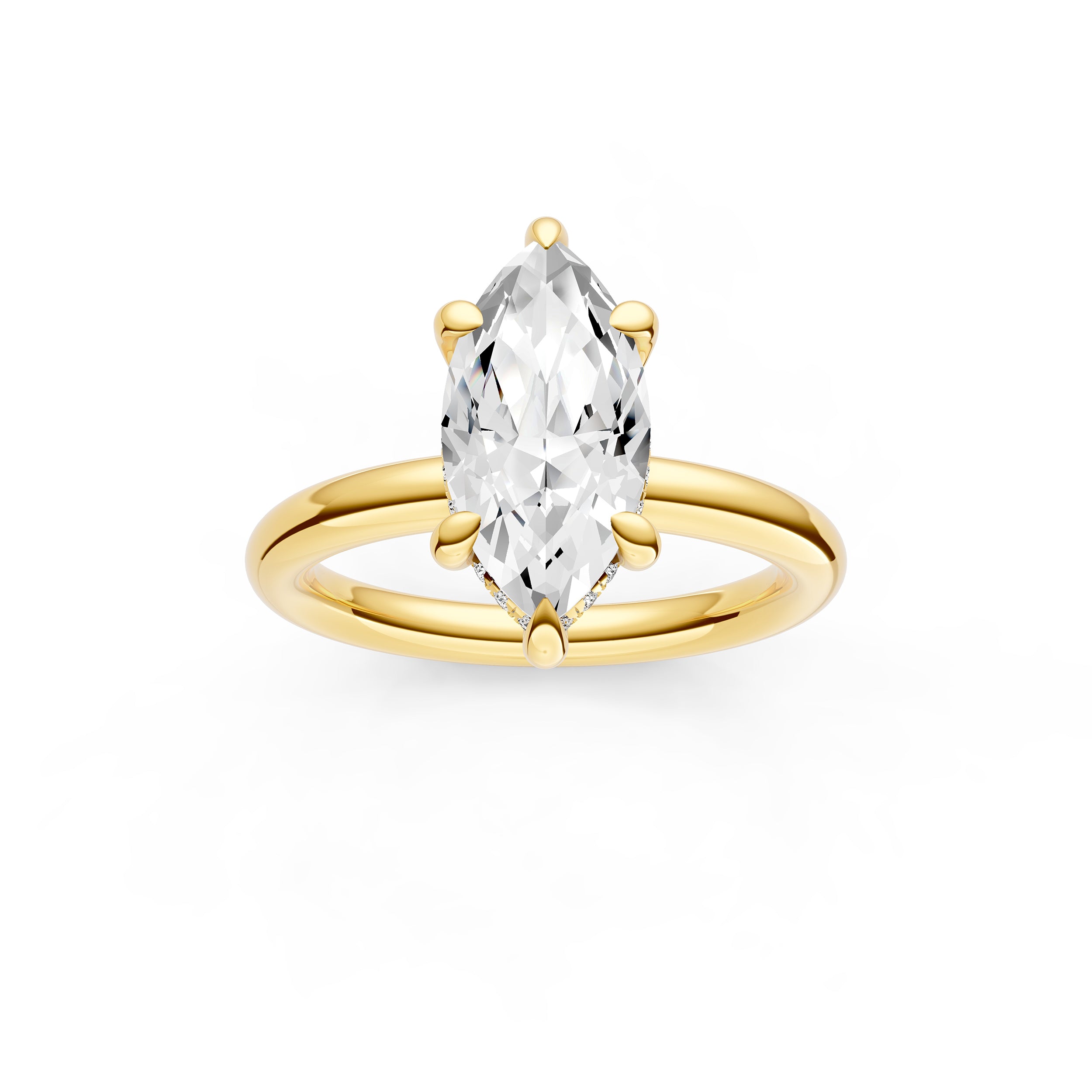 Classic Hidden Halo Engagement Ring (Marquise) Birmingham Jewelry Engagement Ring Birmingham Jewelry 