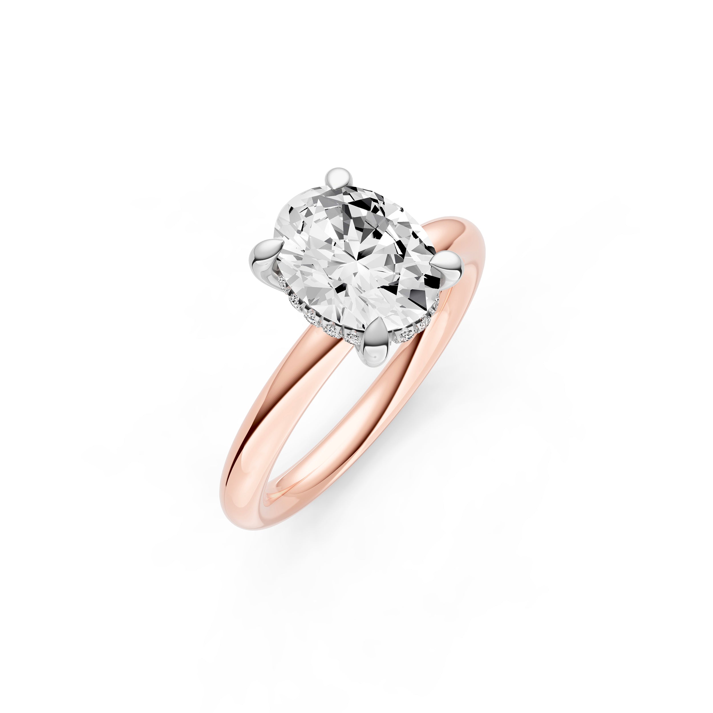 Classic Hidden Halo Engagement Ring (Oval) Birmingham Jewelry Engagement Ring Birmingham Jewelry 