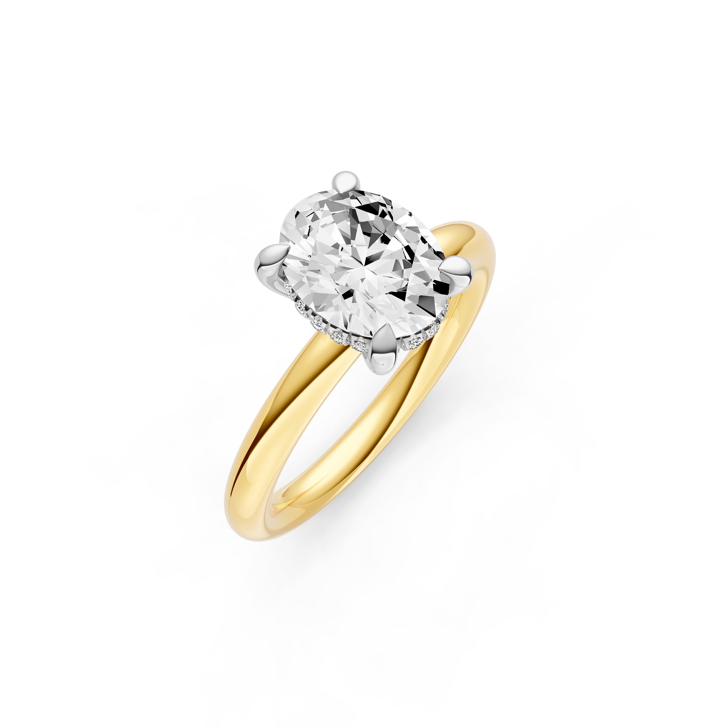 Classic Hidden Halo Engagement Ring (Oval) Birmingham Jewelry Engagement Ring Birmingham Jewelry 